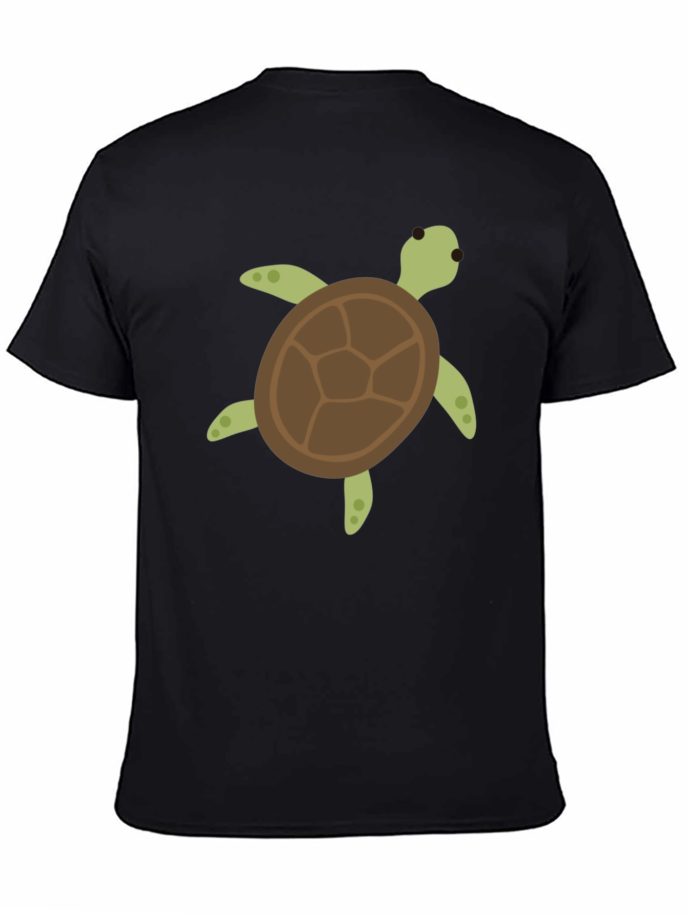 Turtle Graphic Tee - Casual Black T-Shirt