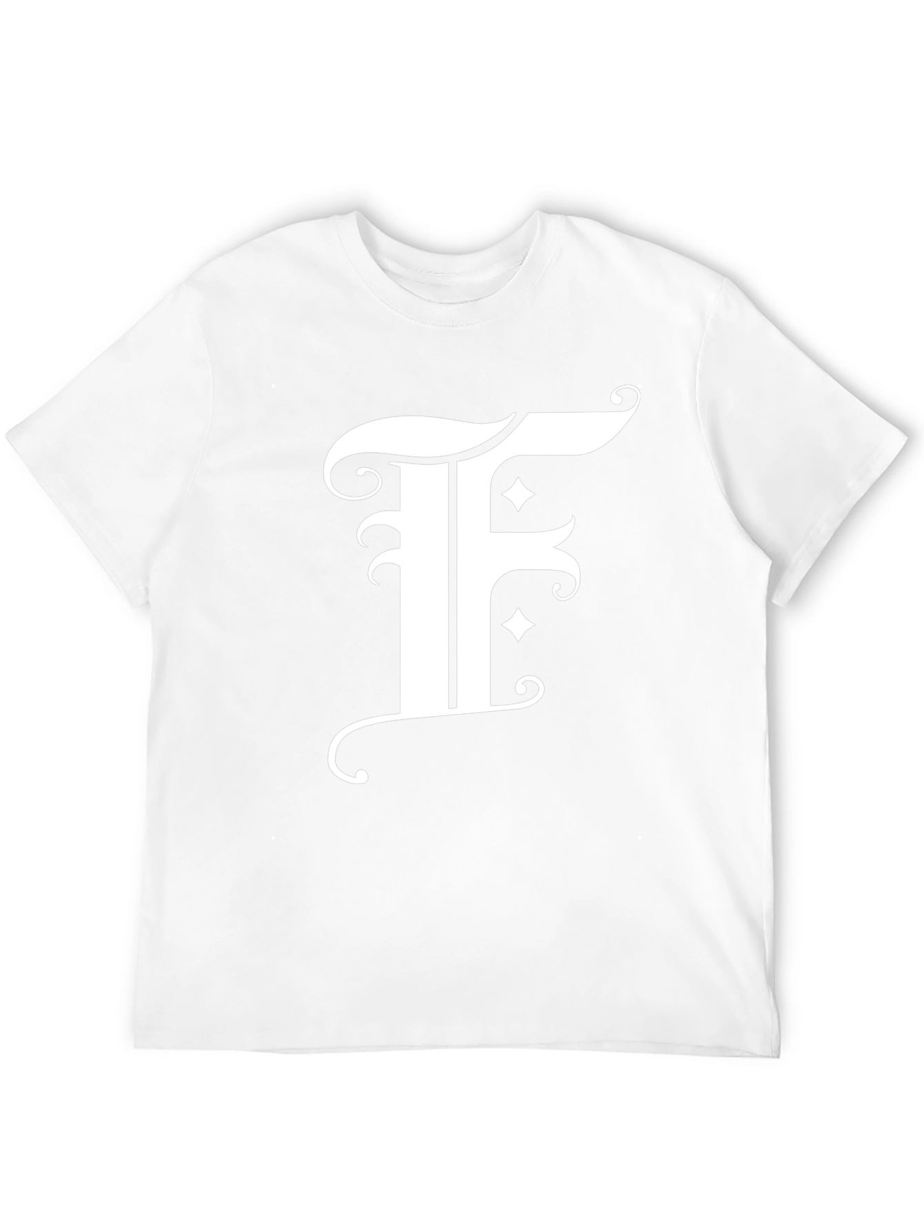 Elegant F Graphic Black T-Shirt