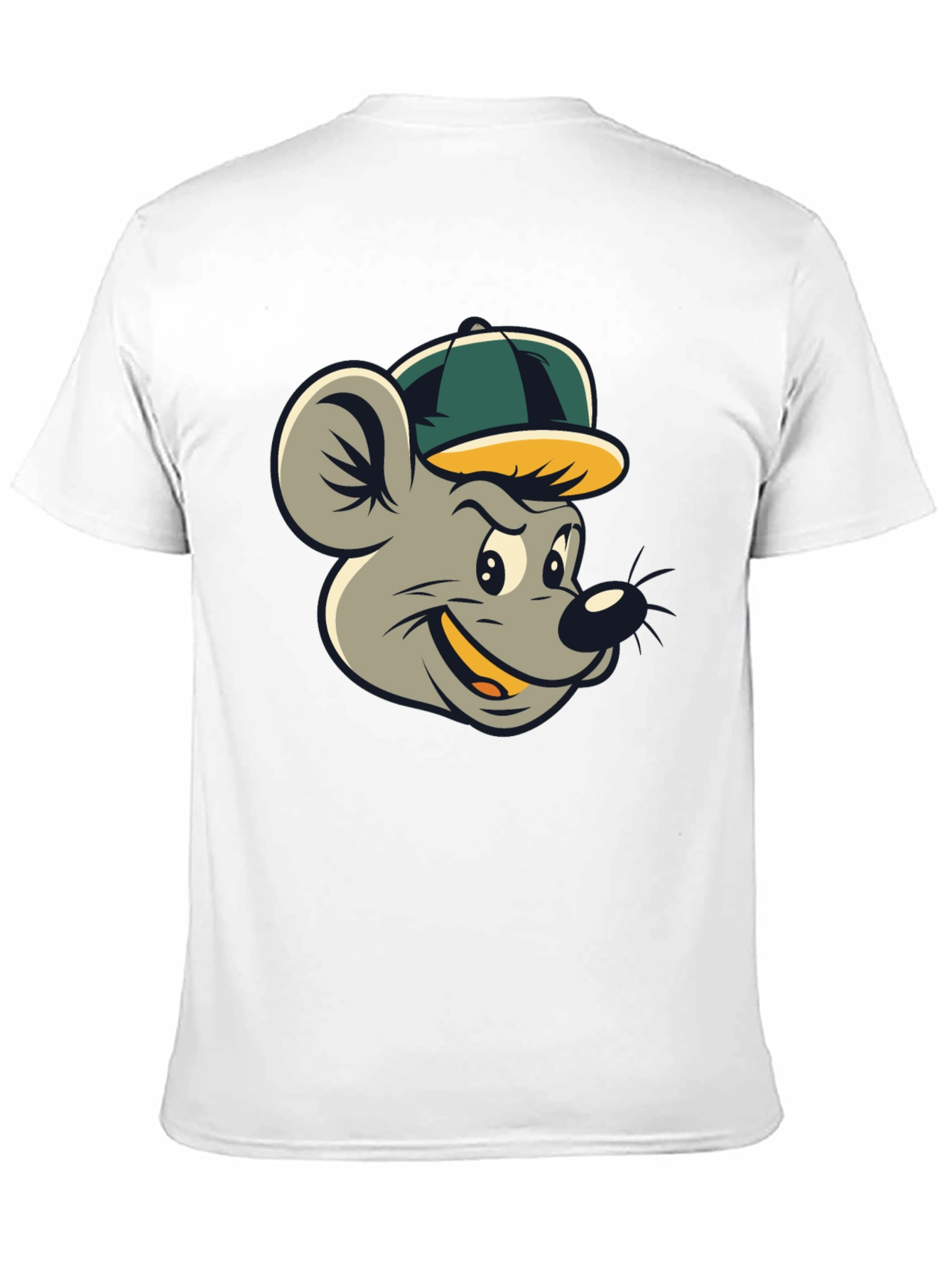 Cartoon Mouse T-Shirt - Black Cotton Tee