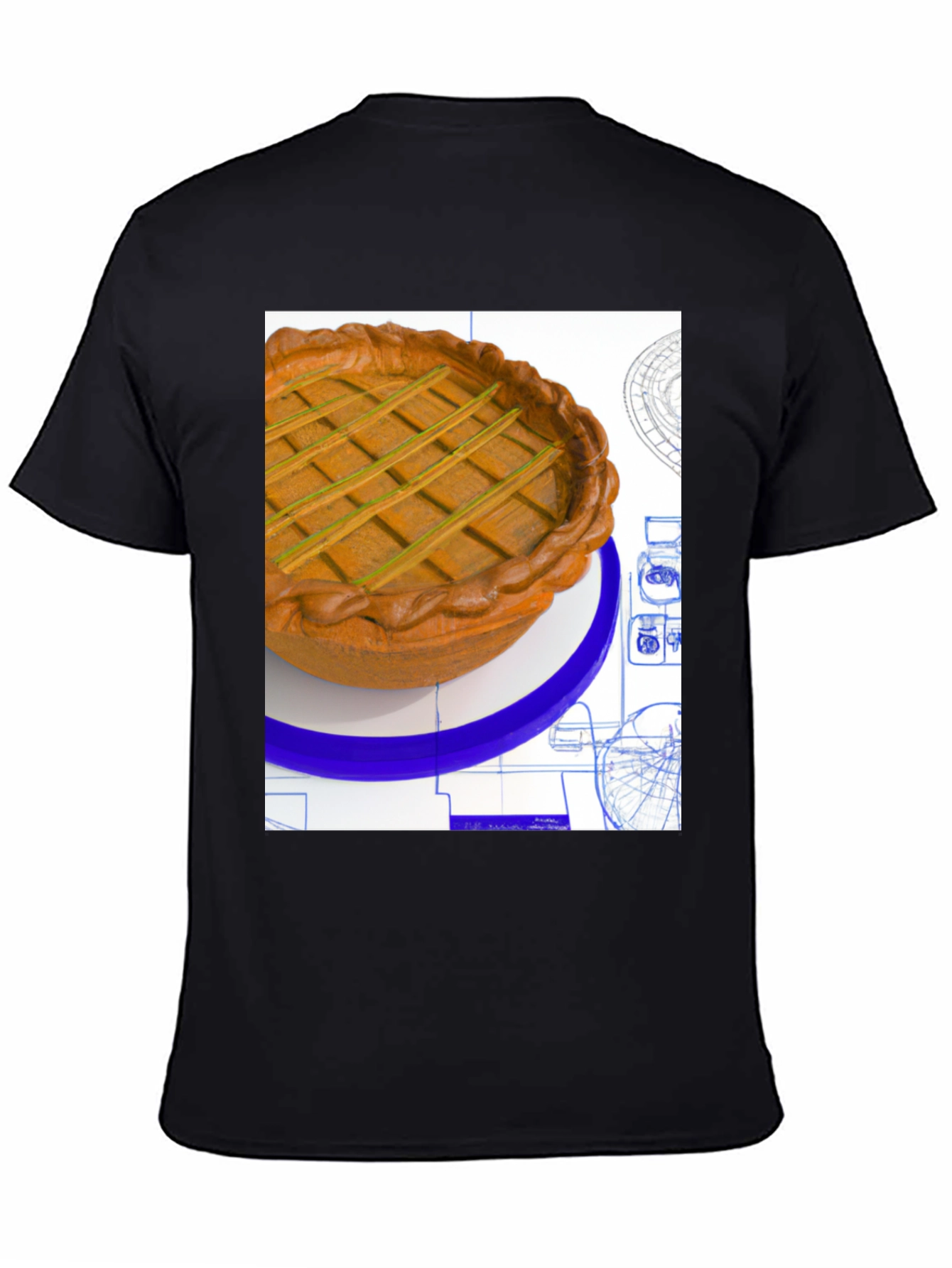 Pie Blueprint Graphic Tee