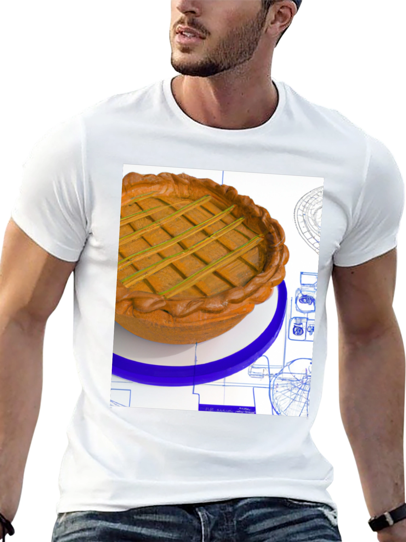 Pie Blueprint Graphic Tee