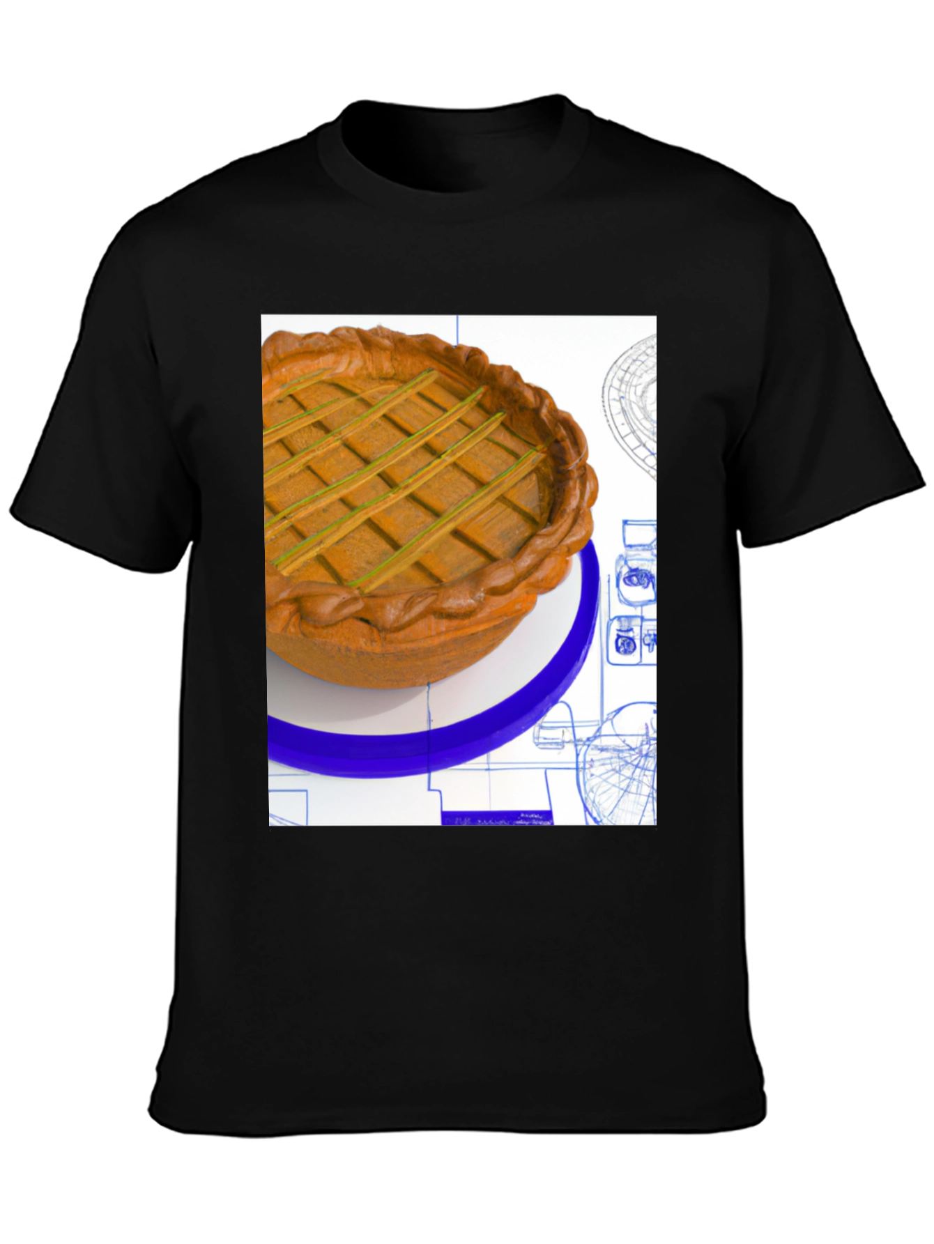 Pie Blueprint Graphic Tee