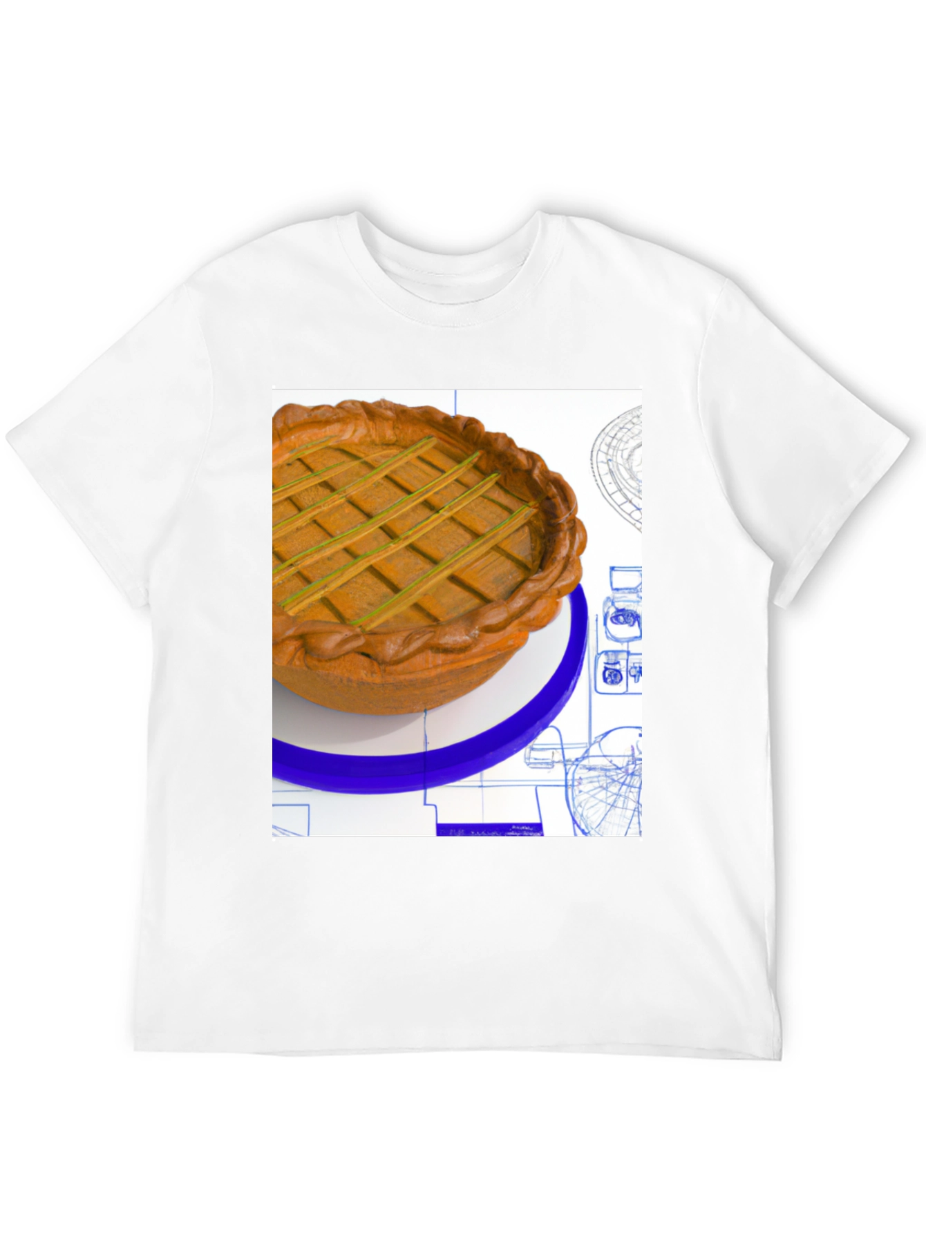 Pie Blueprint Graphic Tee