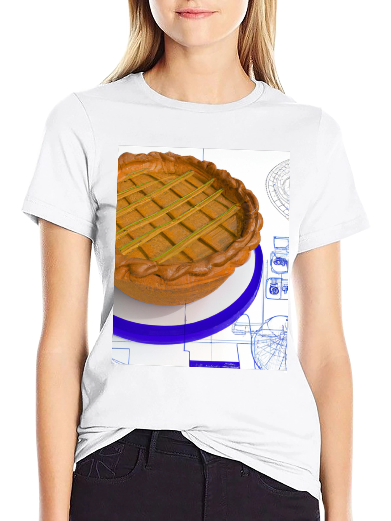 Pie Blueprint Graphic Tee