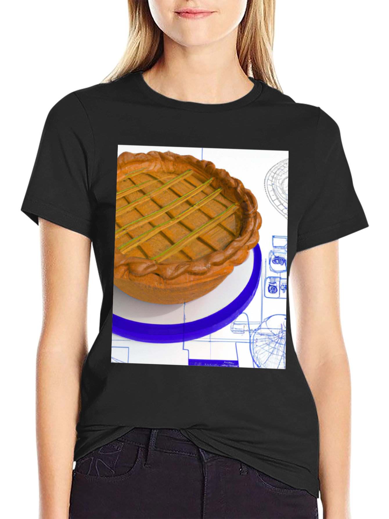 Pie Blueprint Graphic Tee