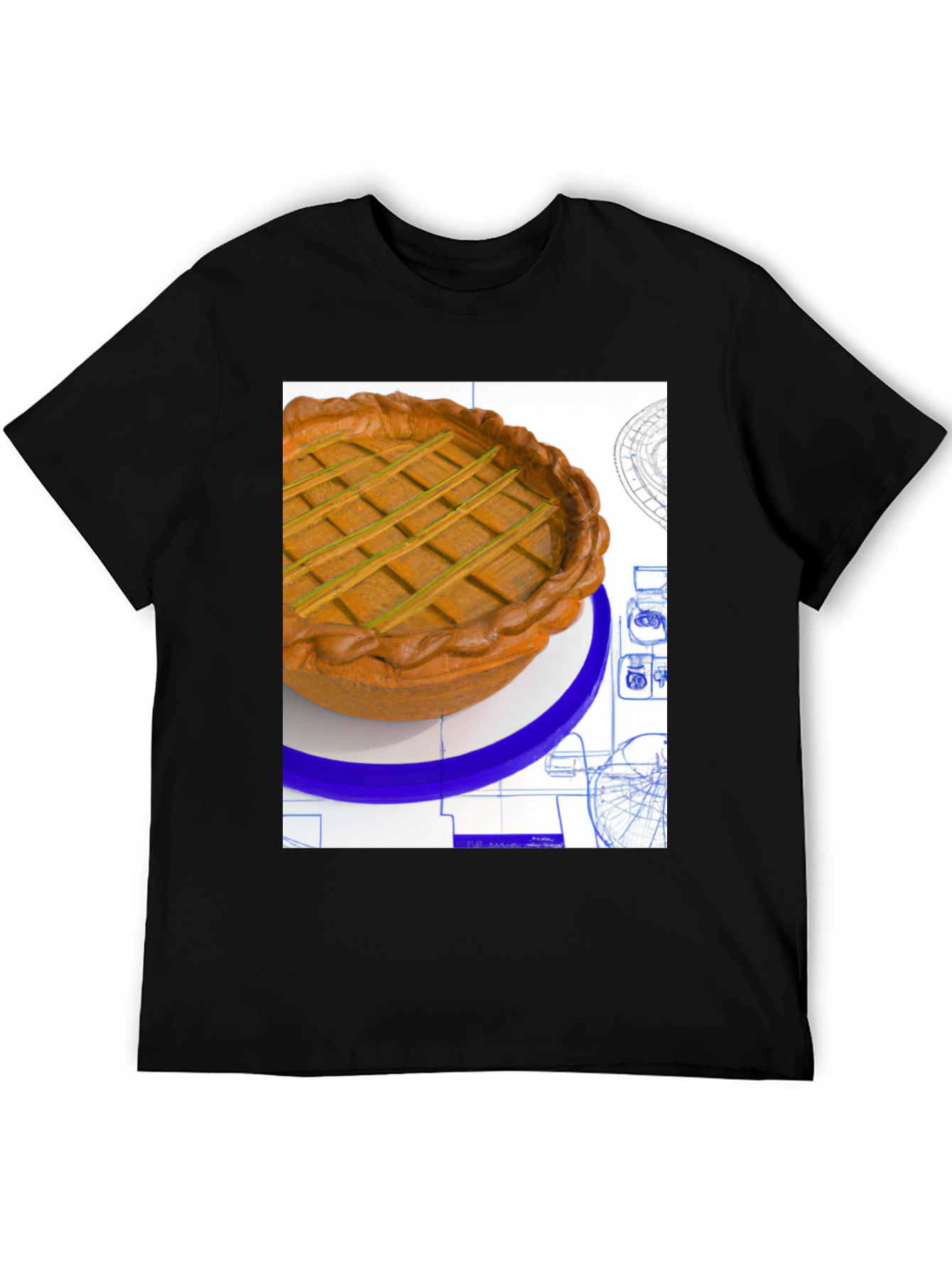 Pie Blueprint Graphic Tee