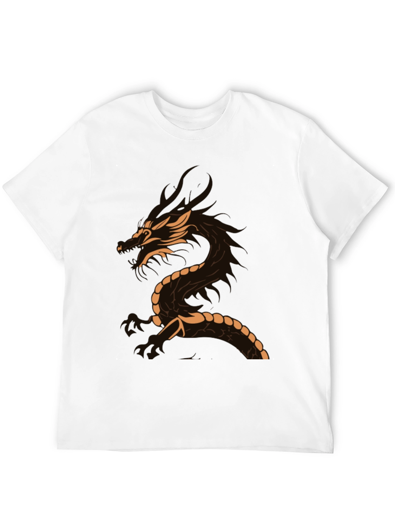 Dragon Graphic Tee - Black Casual T-Shirt