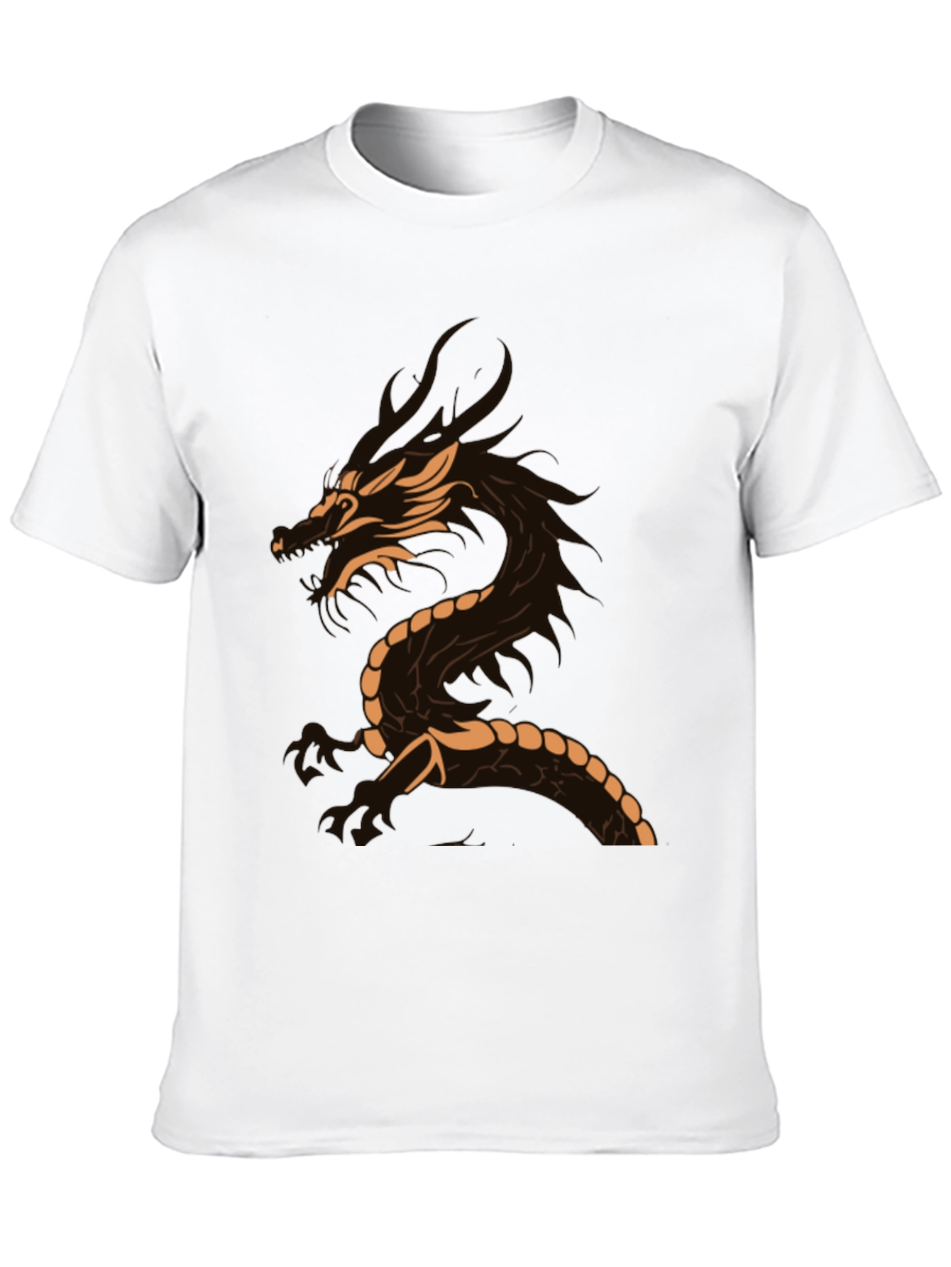 Dragon Graphic Tee - Black Casual T-Shirt