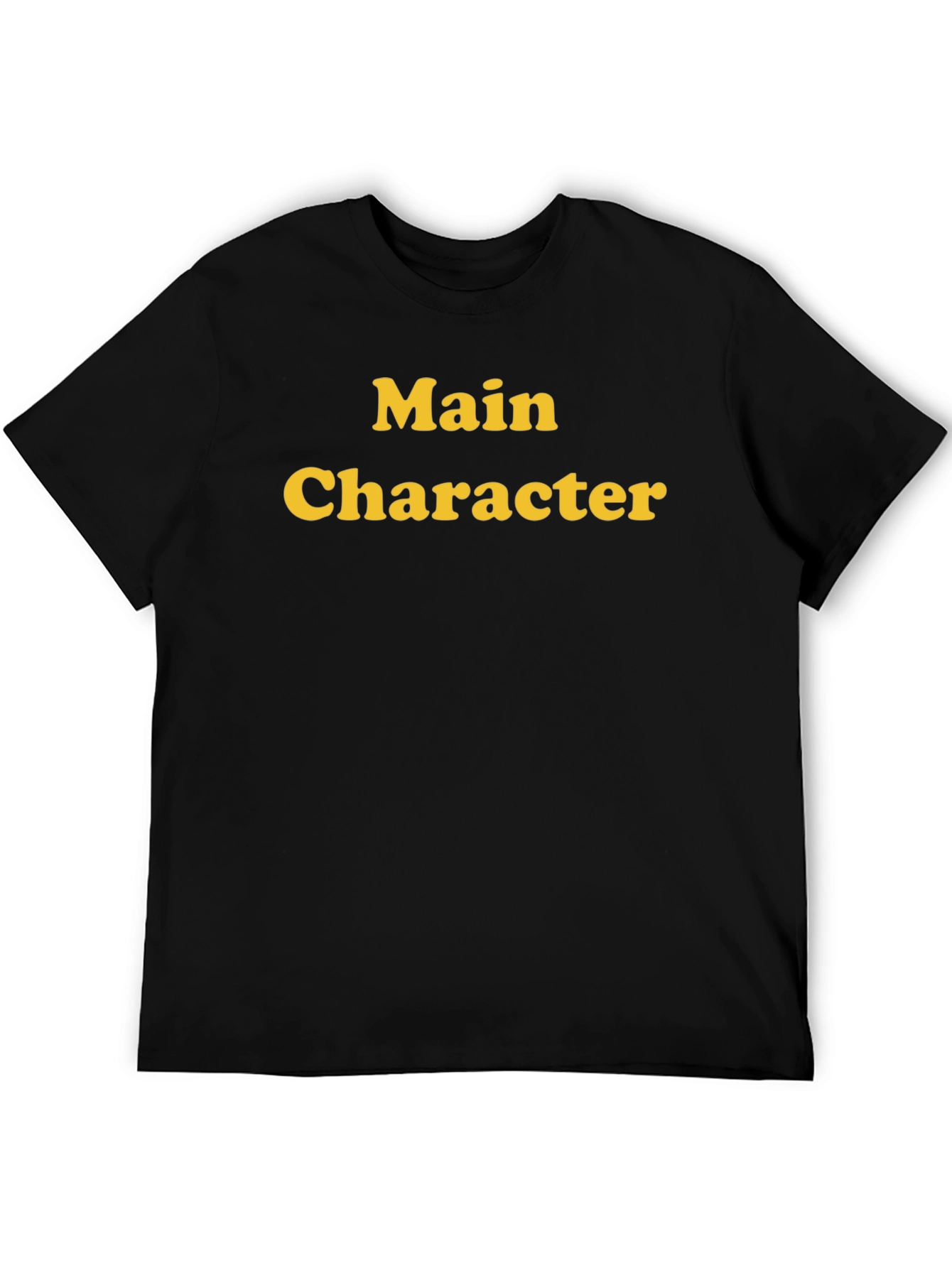 Main Character Black Cotton Graphic Tee