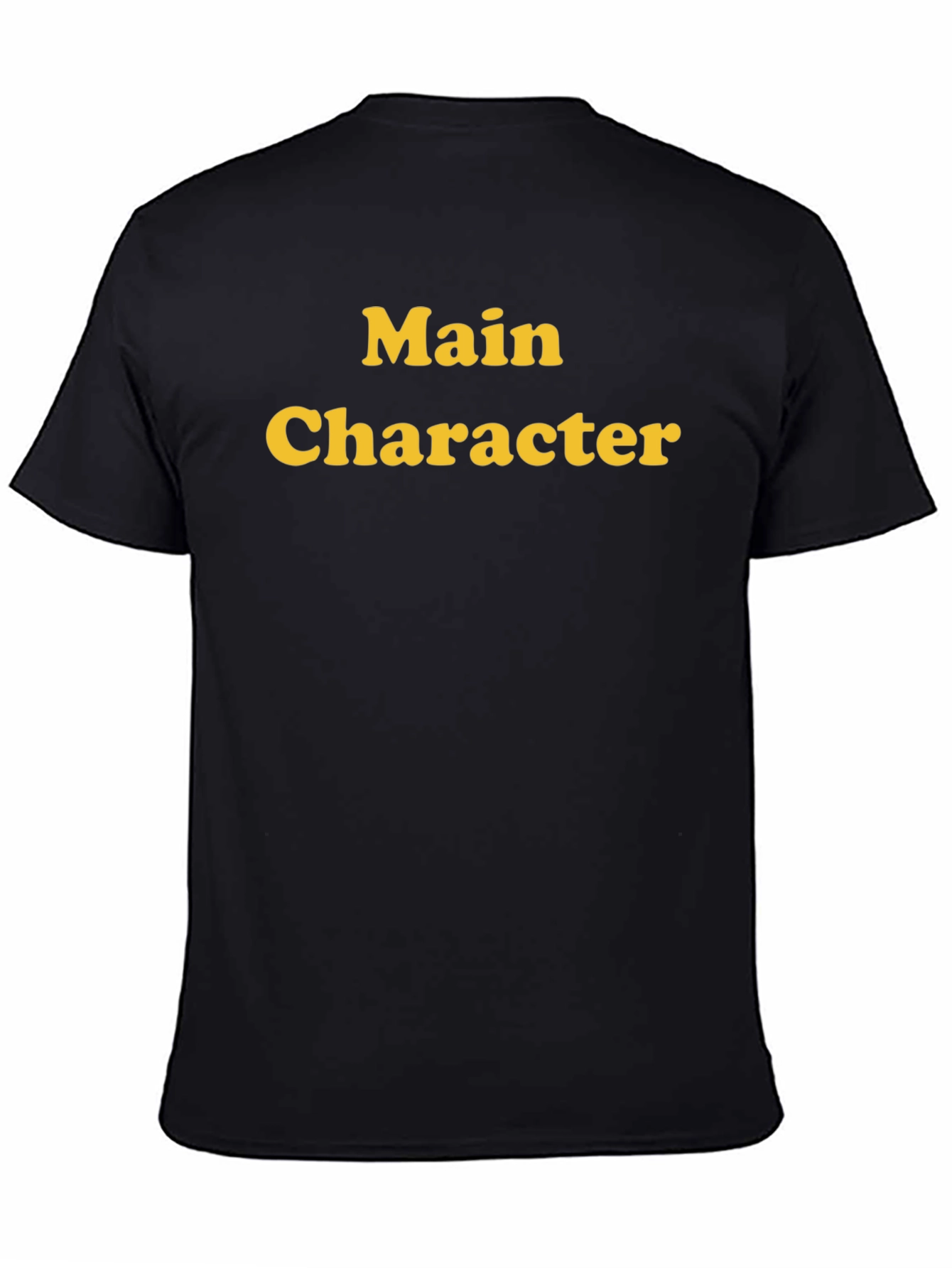 Main Character Black Cotton Graphic Tee