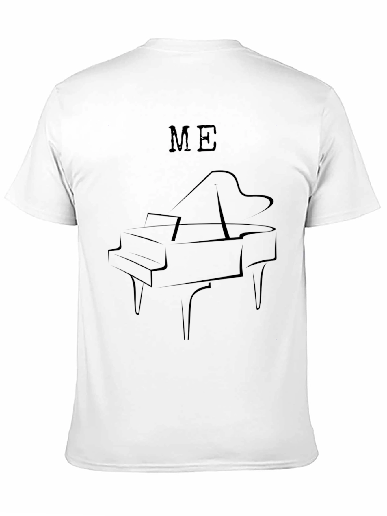 Piano T-Shirt - Black Cotton Tee