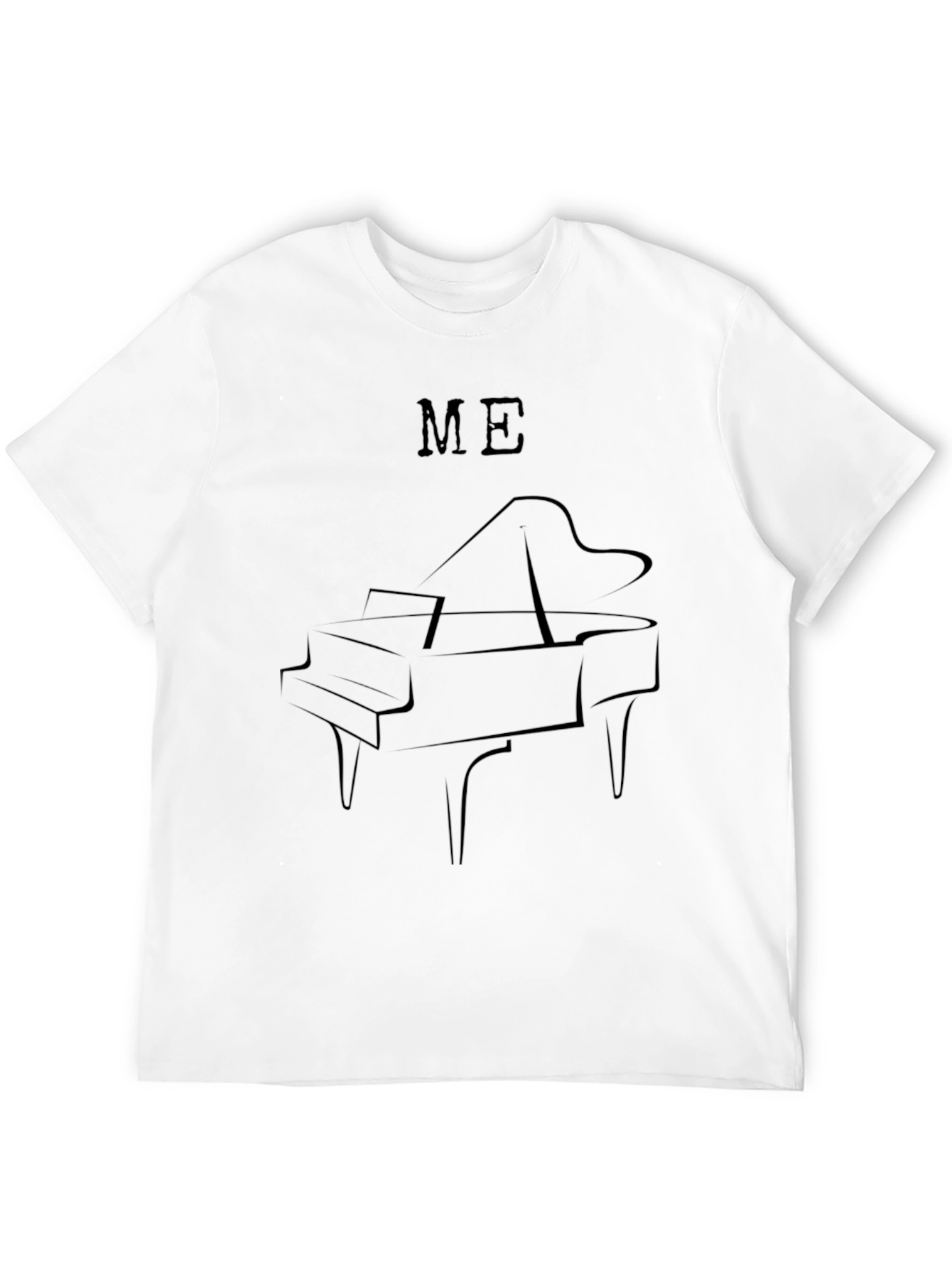 Piano T-Shirt - Black Cotton Tee