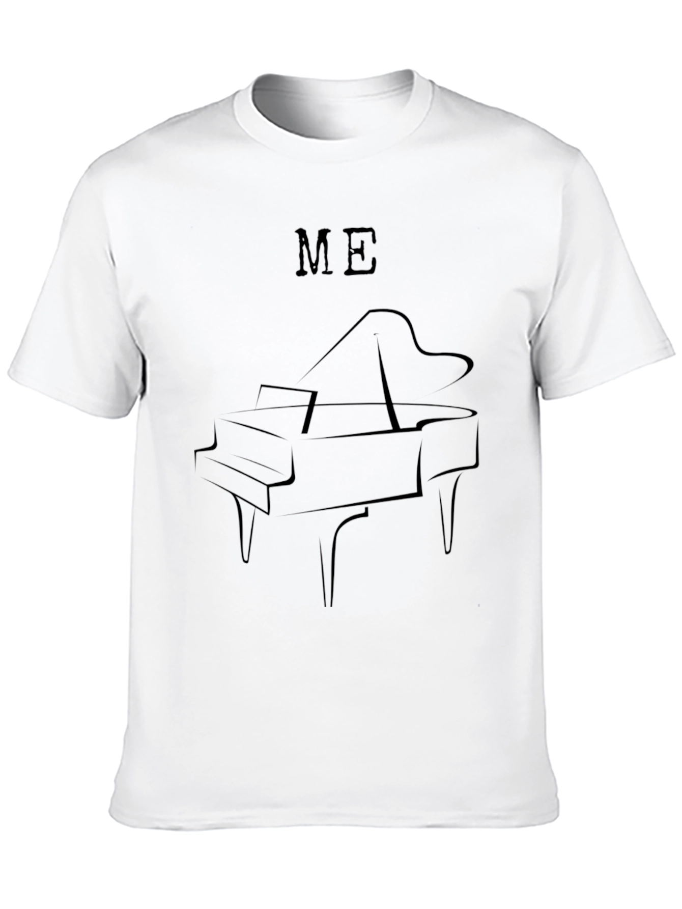 Piano T-Shirt - Black Cotton Tee