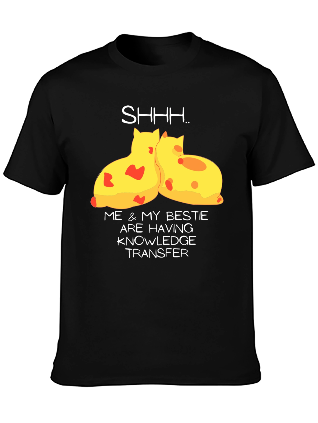 Funny Knowledge Transfer Cats Graphic T-Shirt
