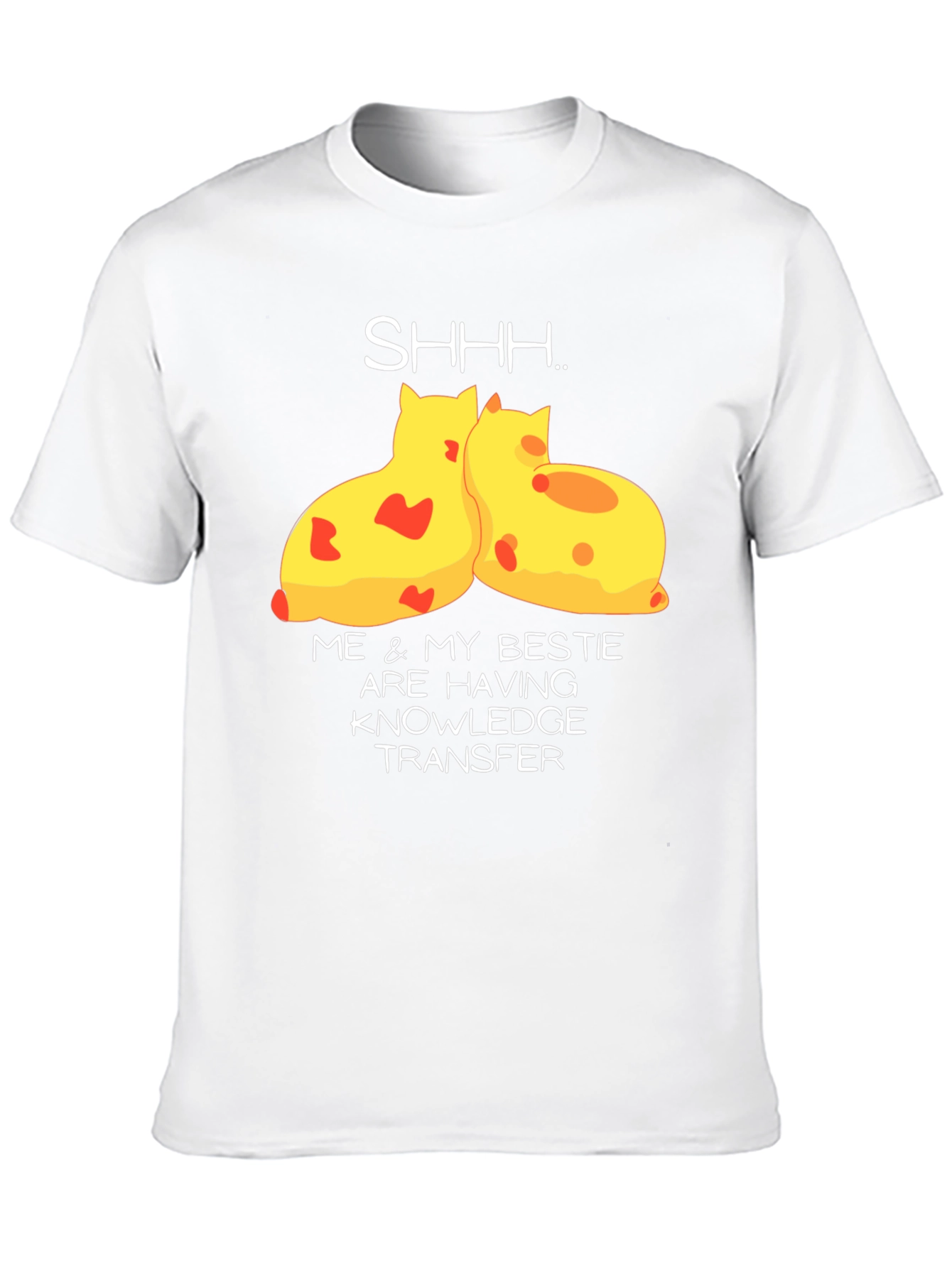 Funny Knowledge Transfer Cats Graphic T-Shirt