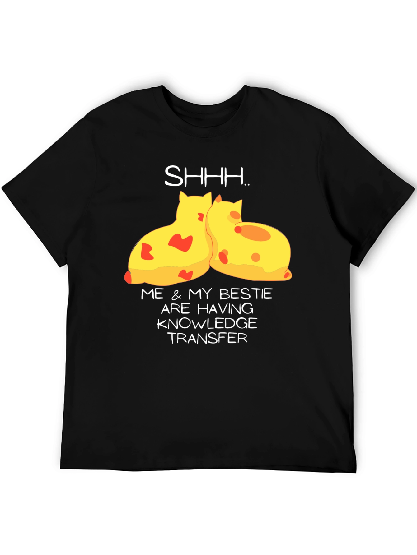 Funny Knowledge Transfer Cats Graphic T-Shirt