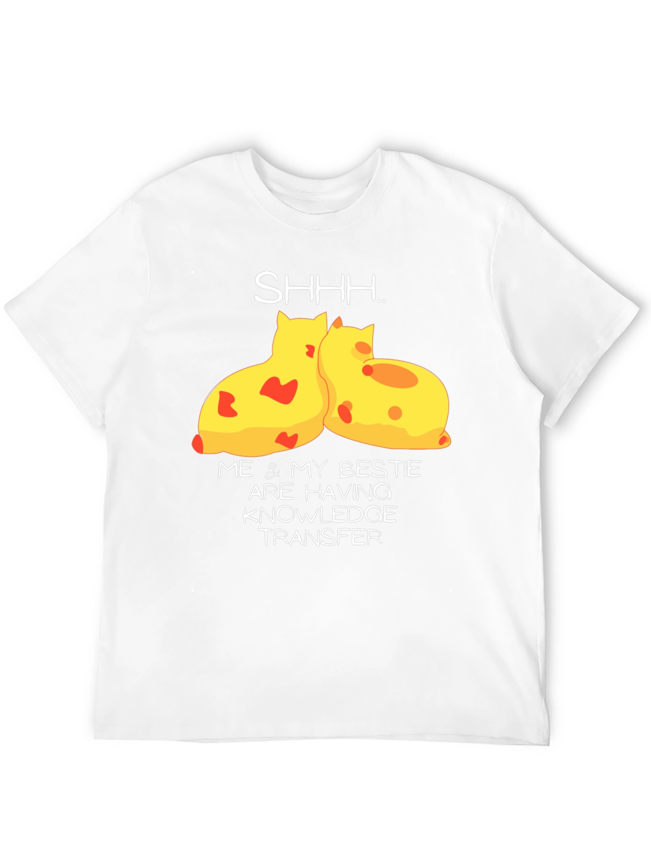 Funny Knowledge Transfer Cats Graphic T-Shirt