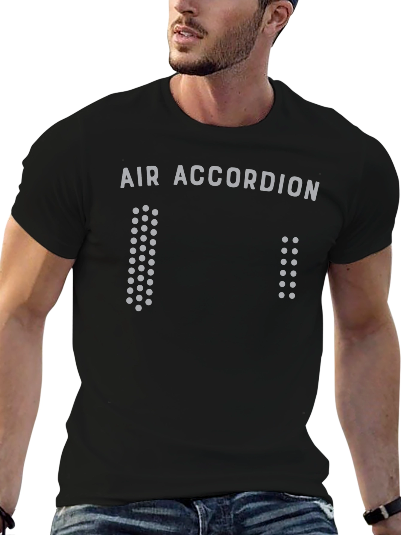 Air Accordion Black Graphic Tee