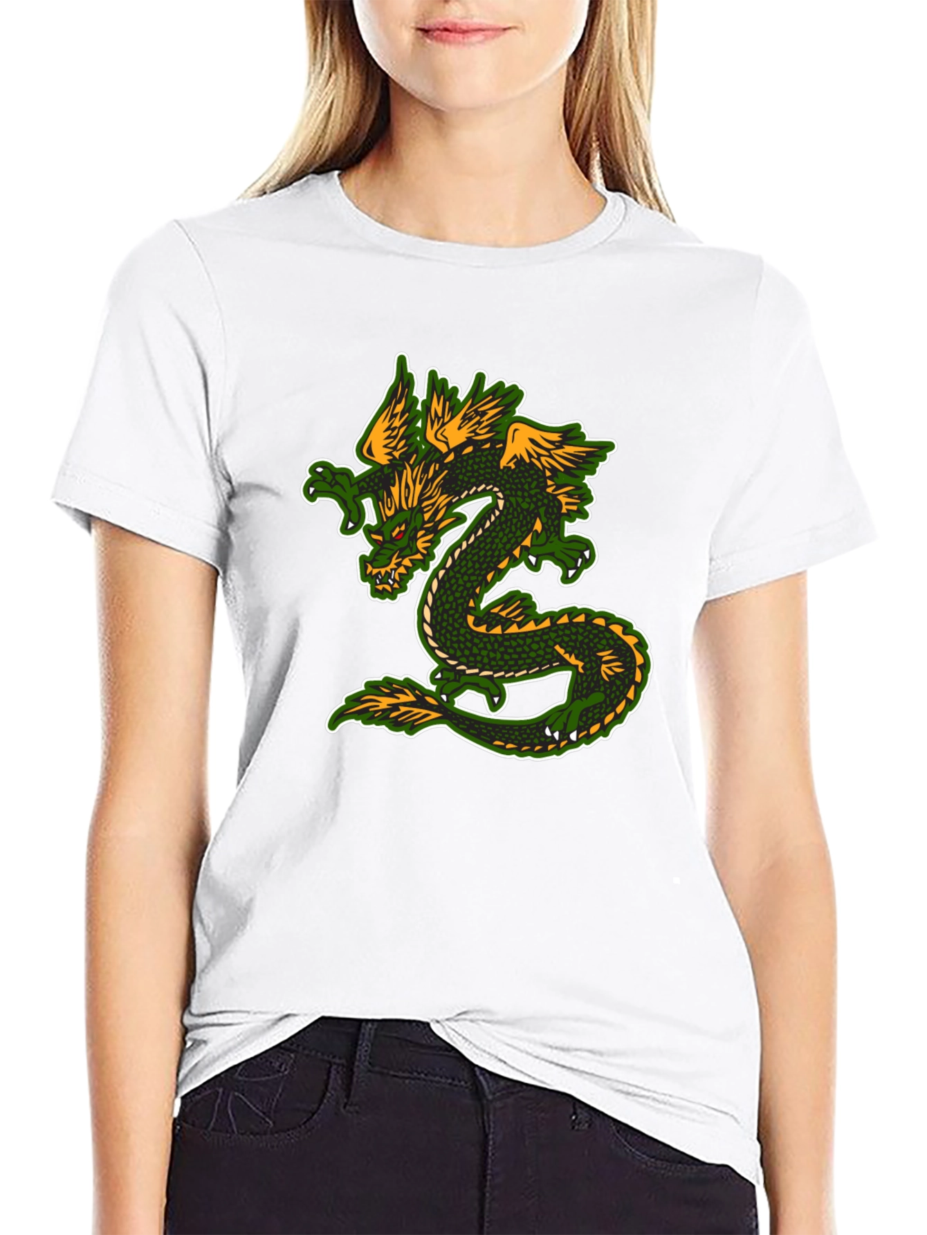 Dragon Graphic T-Shirt - Black Cotton Blend Tee