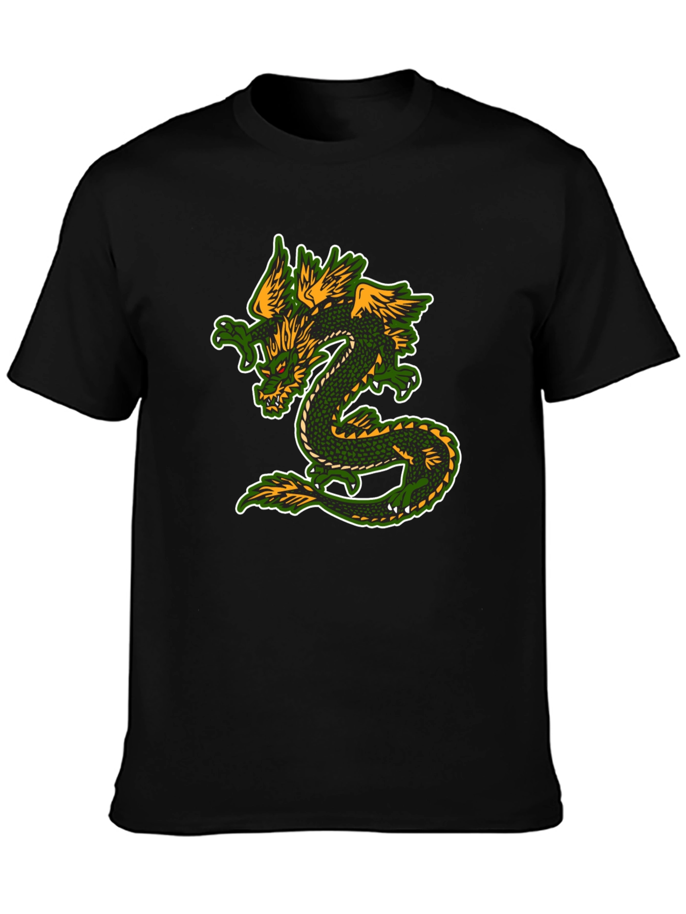 Dragon Graphic T-Shirt - Black Cotton Blend Tee