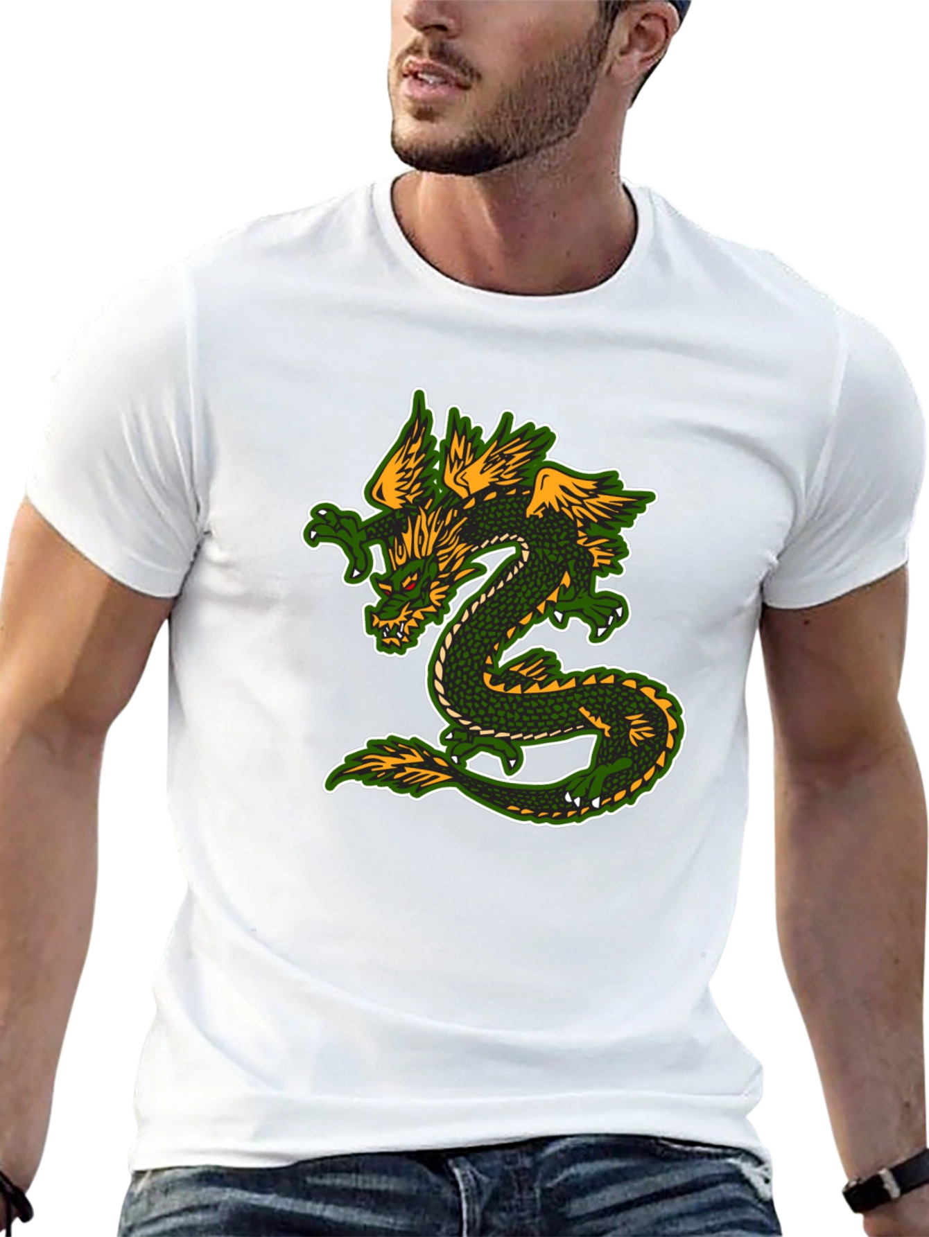 Dragon Graphic T-Shirt - Black Cotton Blend Tee