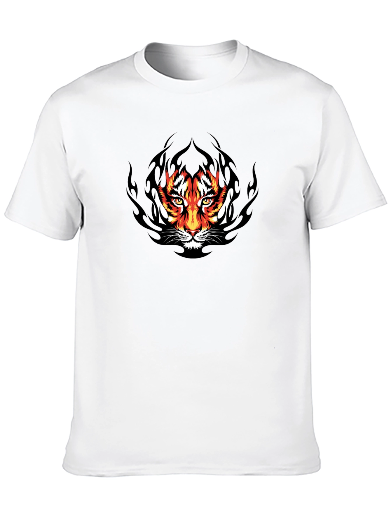 Tiger Face Graphic Black T-Shirt