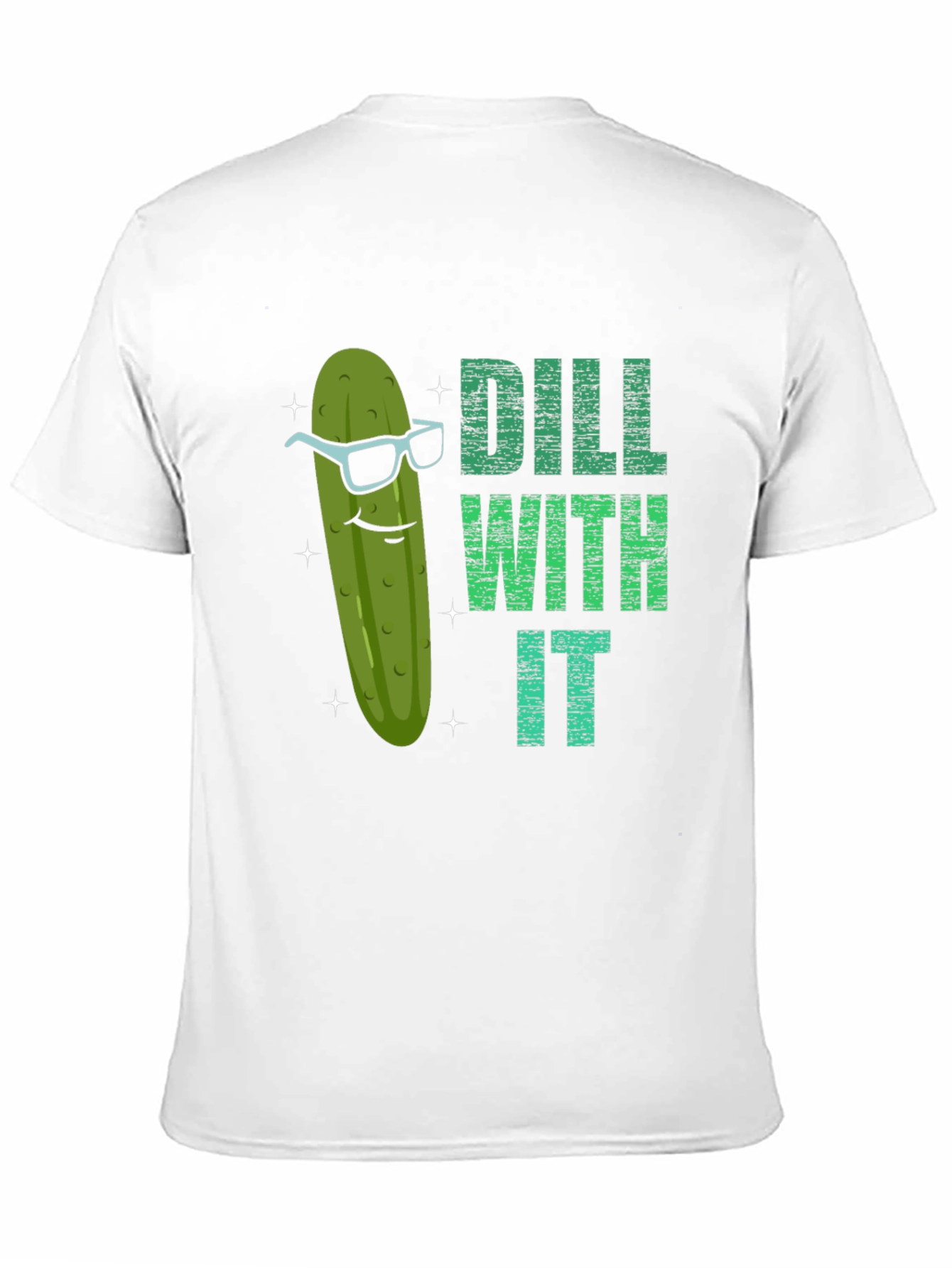 Dill With It Funny Pickle Graphic T-Shirt