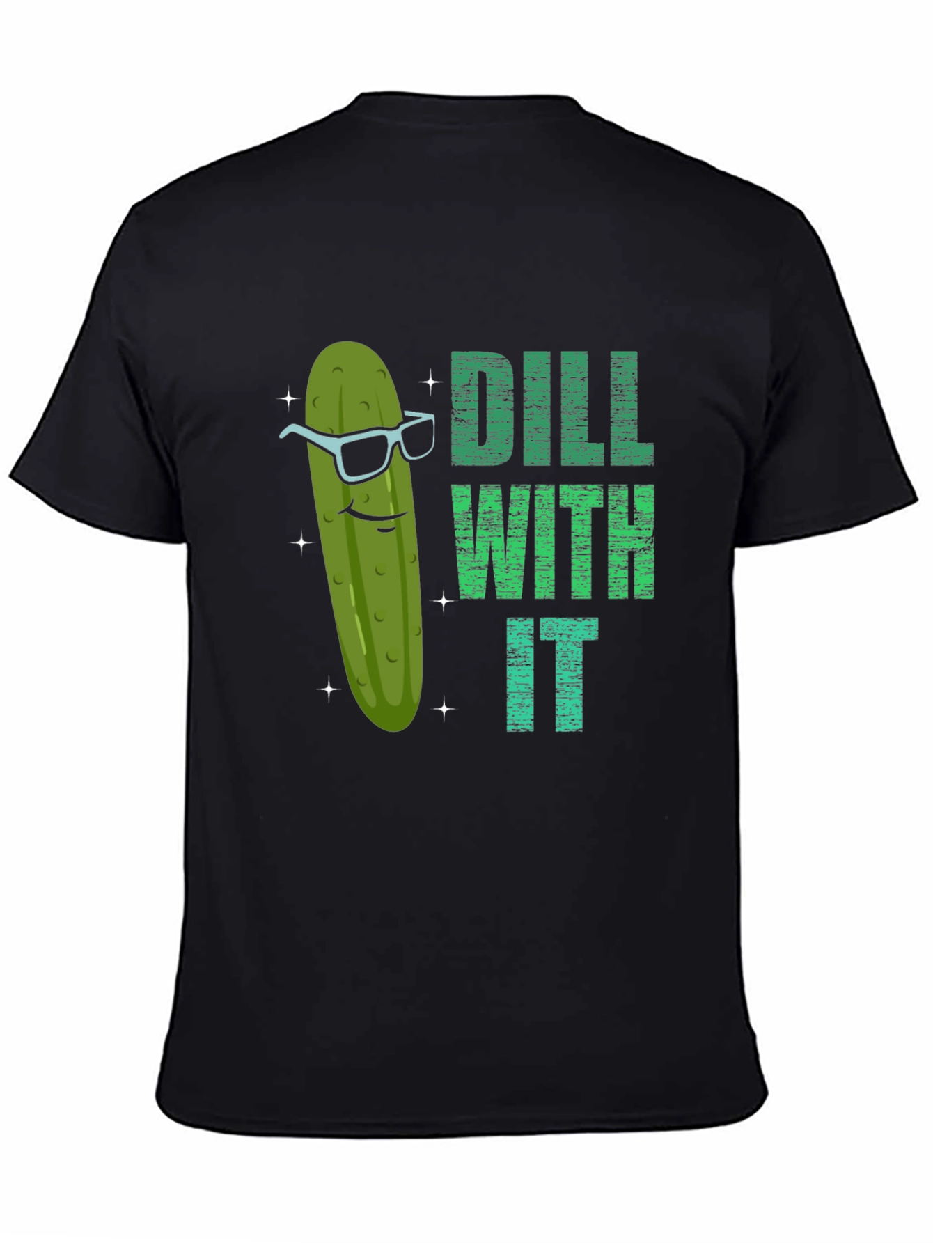 Dill With It Funny Pickle Graphic T-Shirt