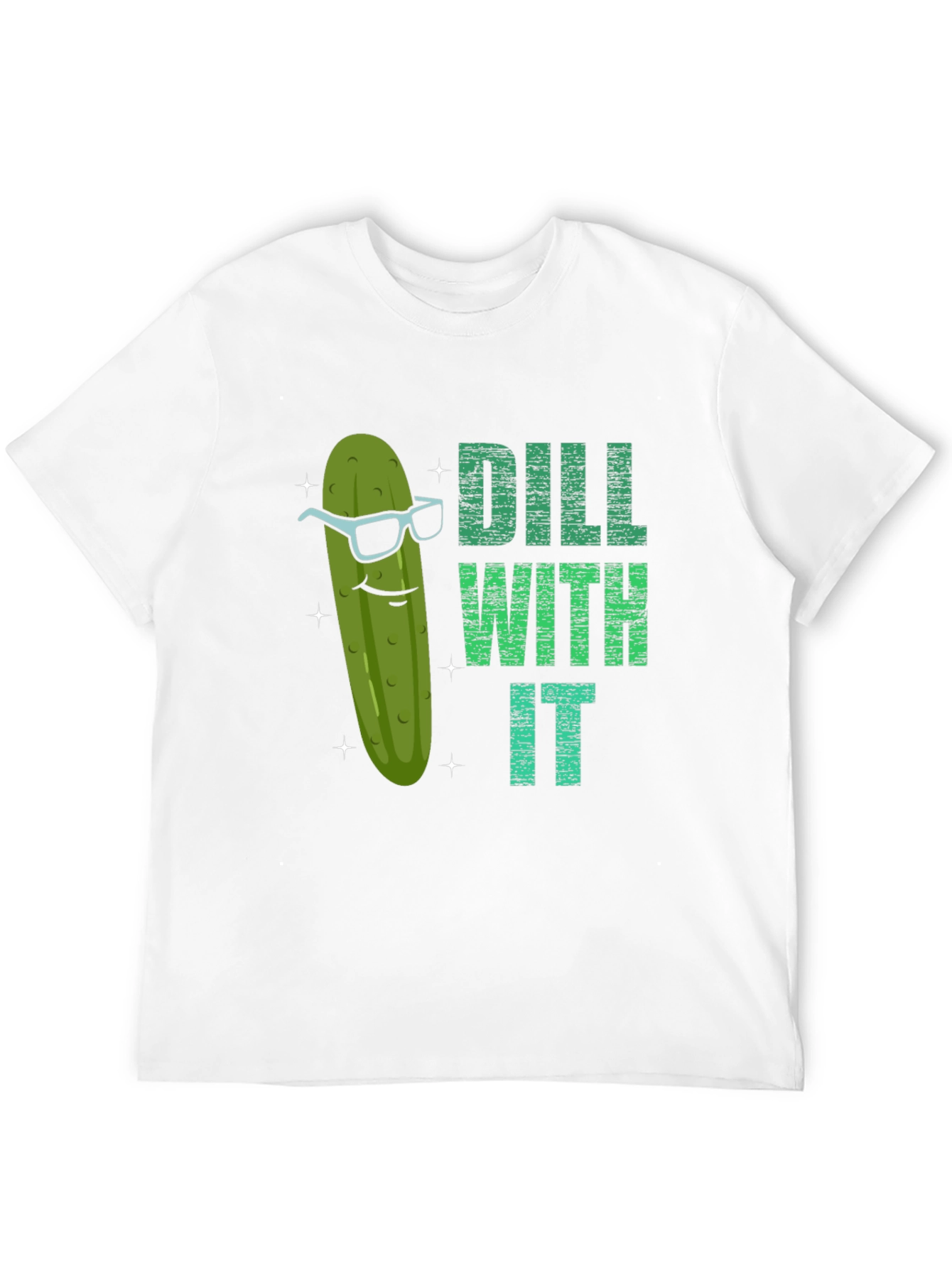 Dill With It Funny Pickle Graphic T-Shirt