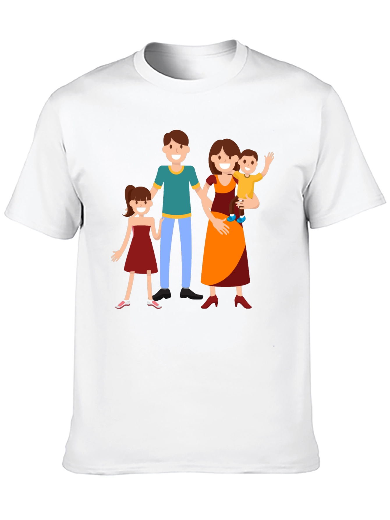 Family Graphic Print Tee - Black