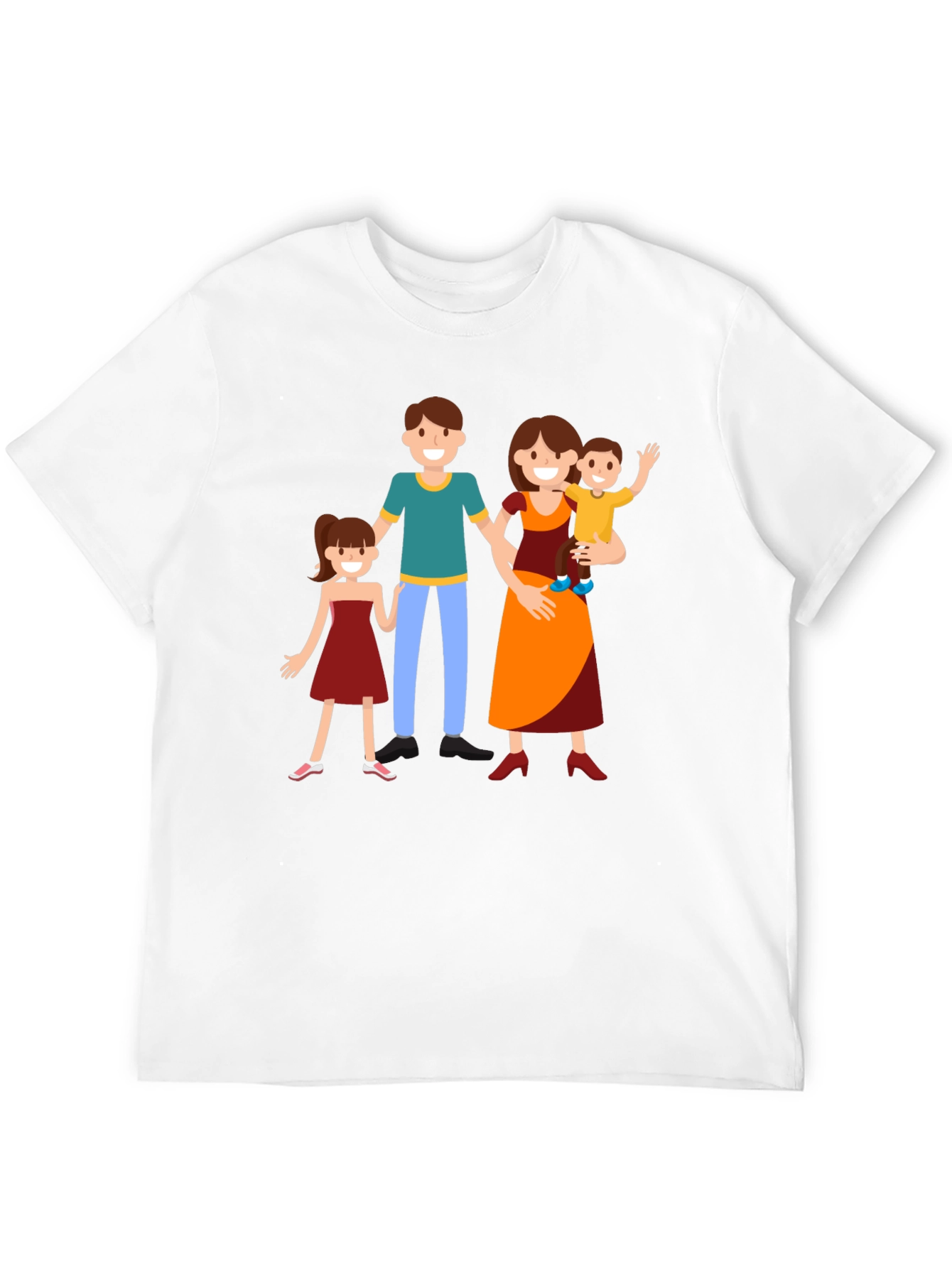 Family Graphic Print Tee - Black