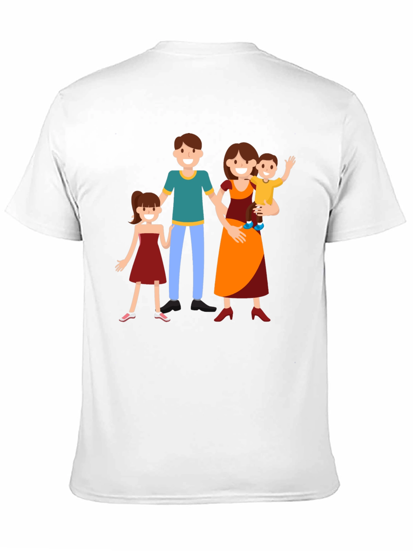 Family Graphic Print Tee - Black