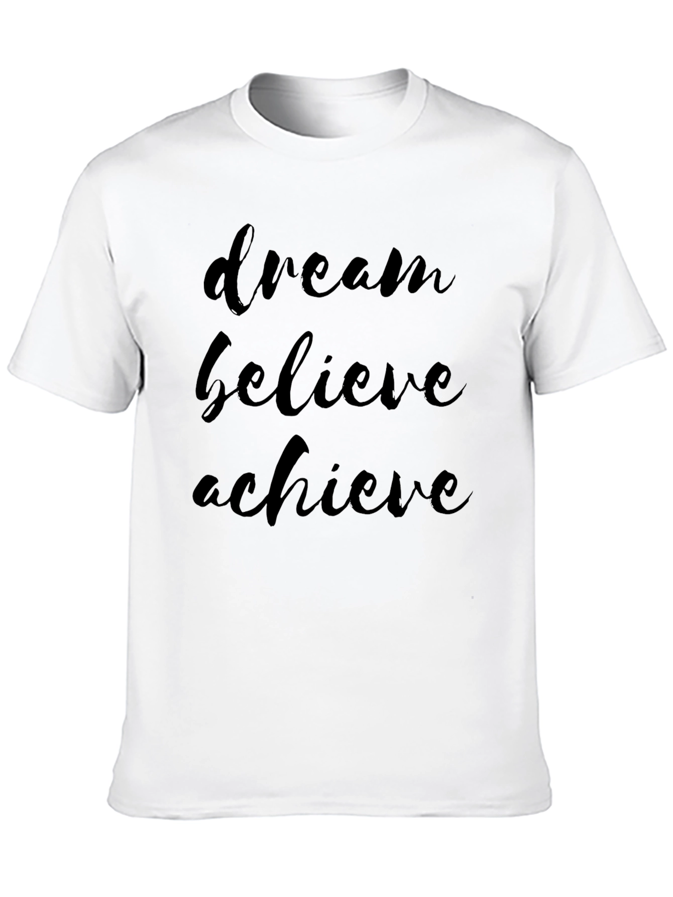 Dream Believe Achieve Graphic Tee - Black