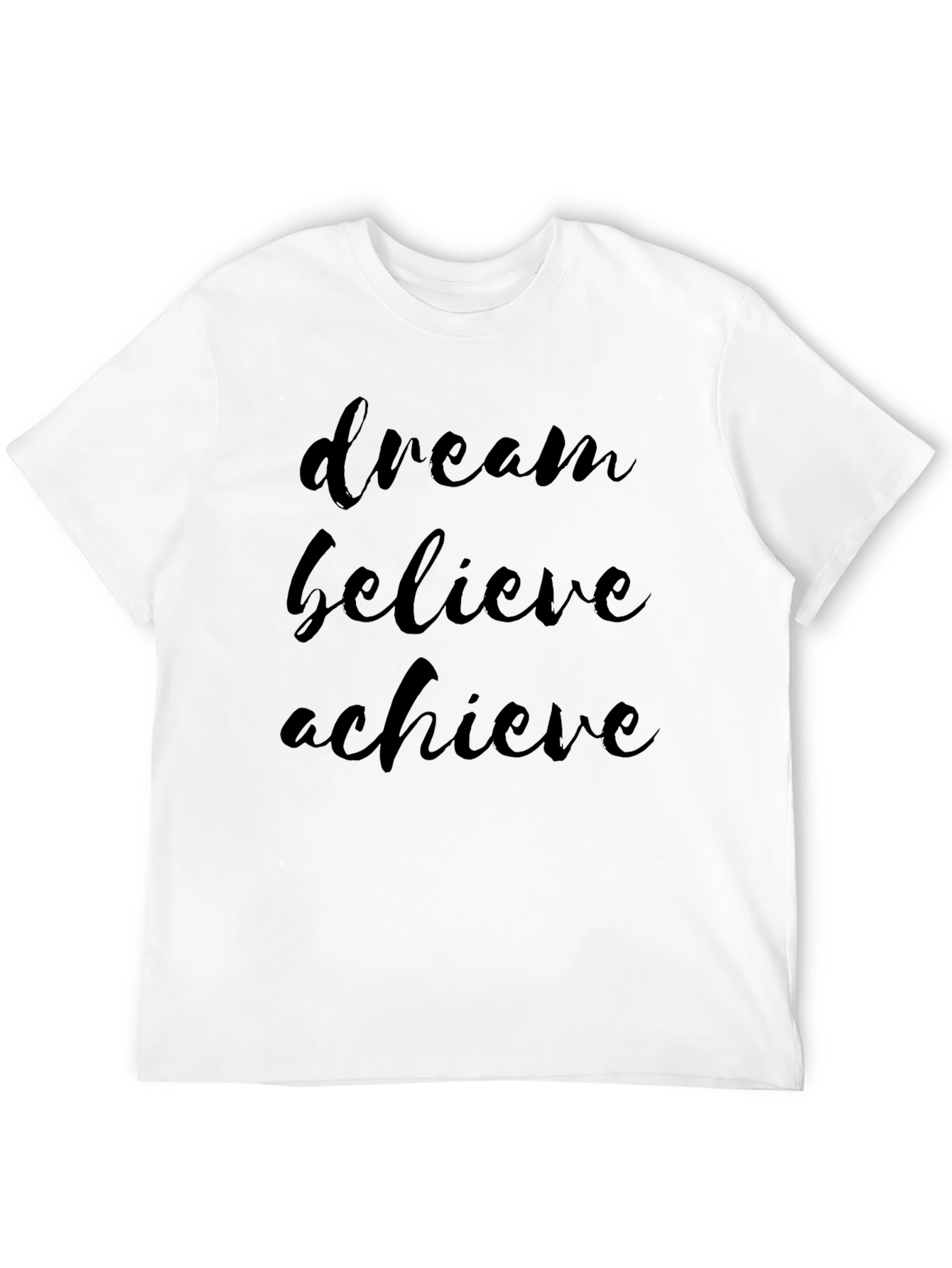Dream Believe Achieve Graphic Tee - Black