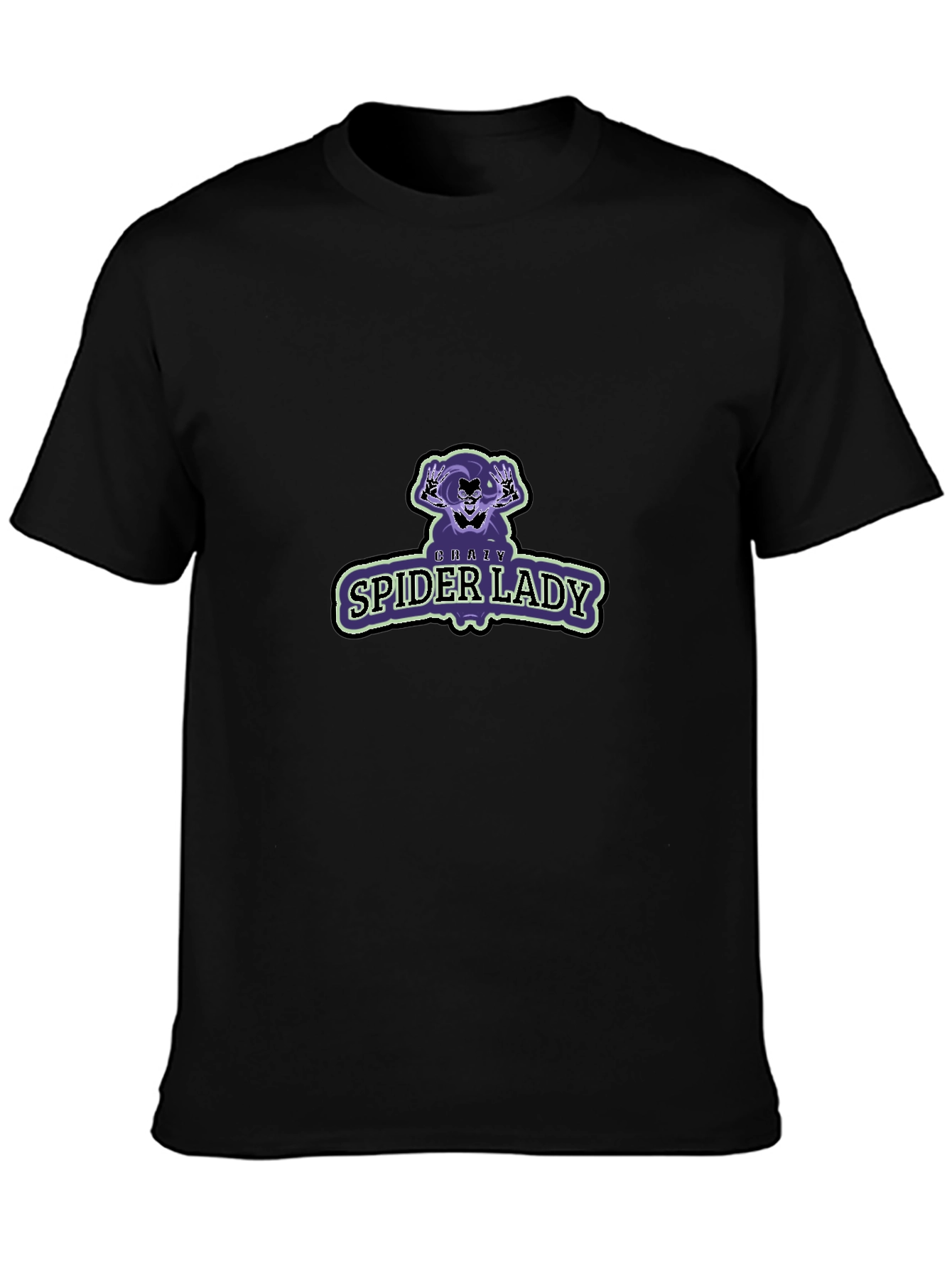 Crazy Spider Lady Graphic Tee - Mens Black T-Shirt