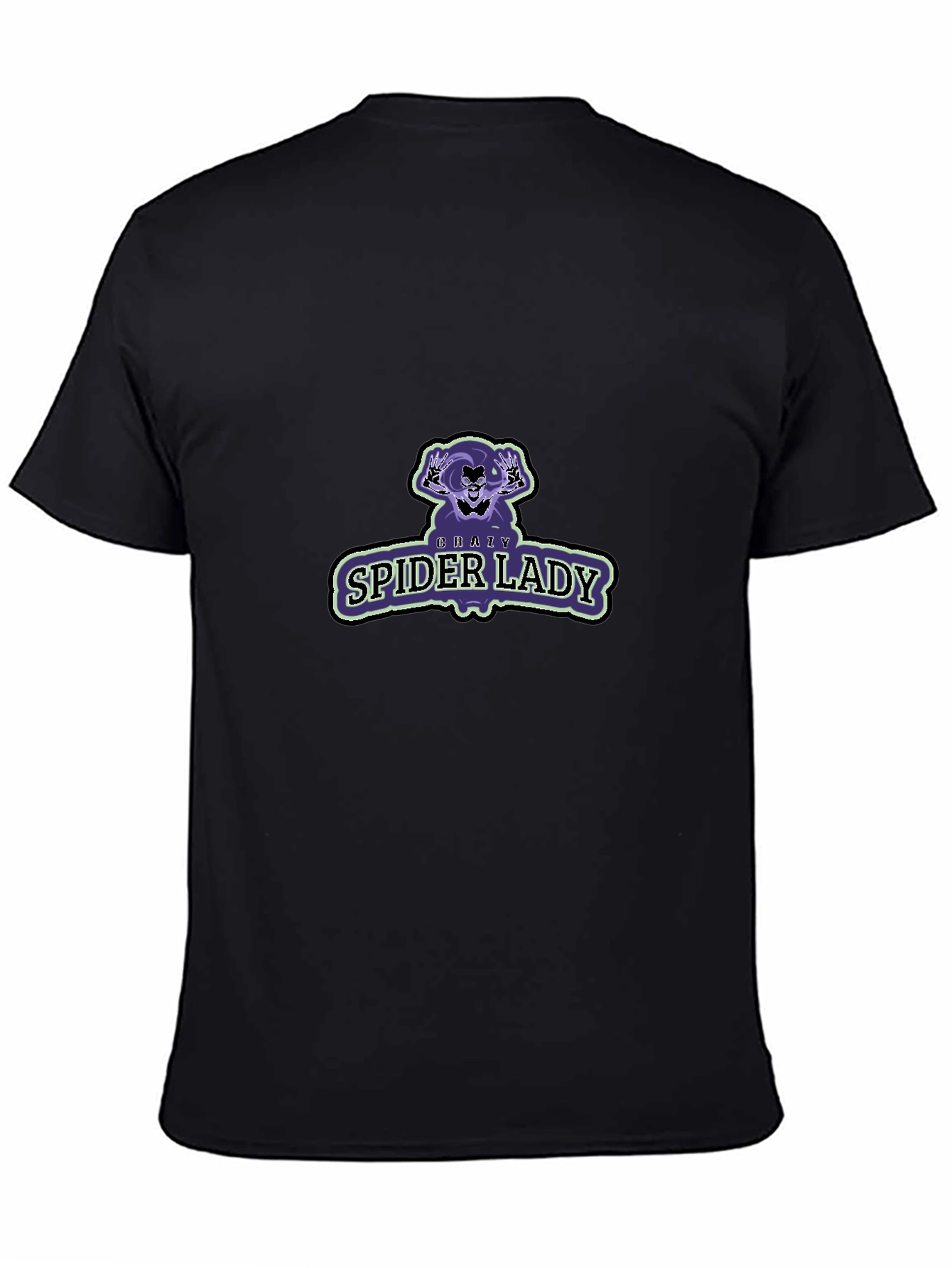 Crazy Spider Lady Graphic Tee - Mens Black T-Shirt