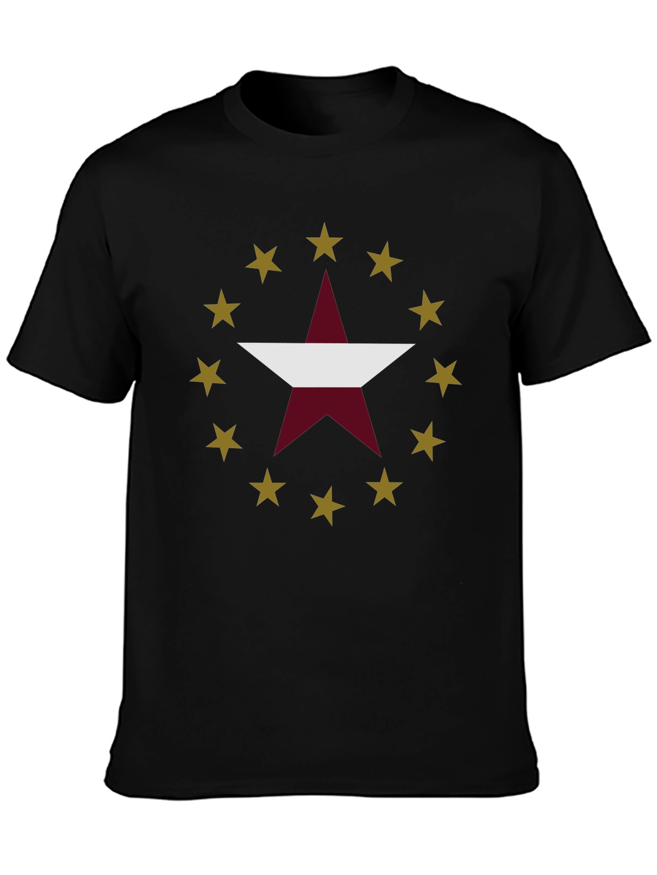 Star Design Black T-Shirt