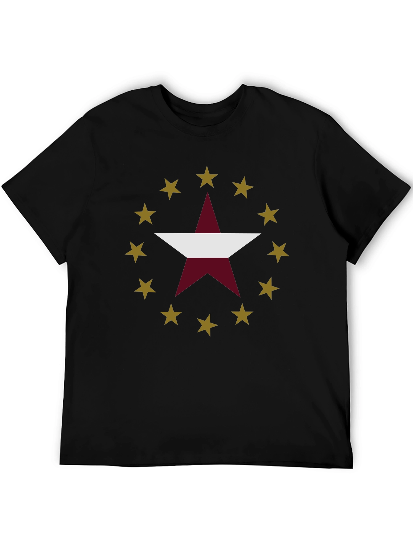 Star Design Black T-Shirt