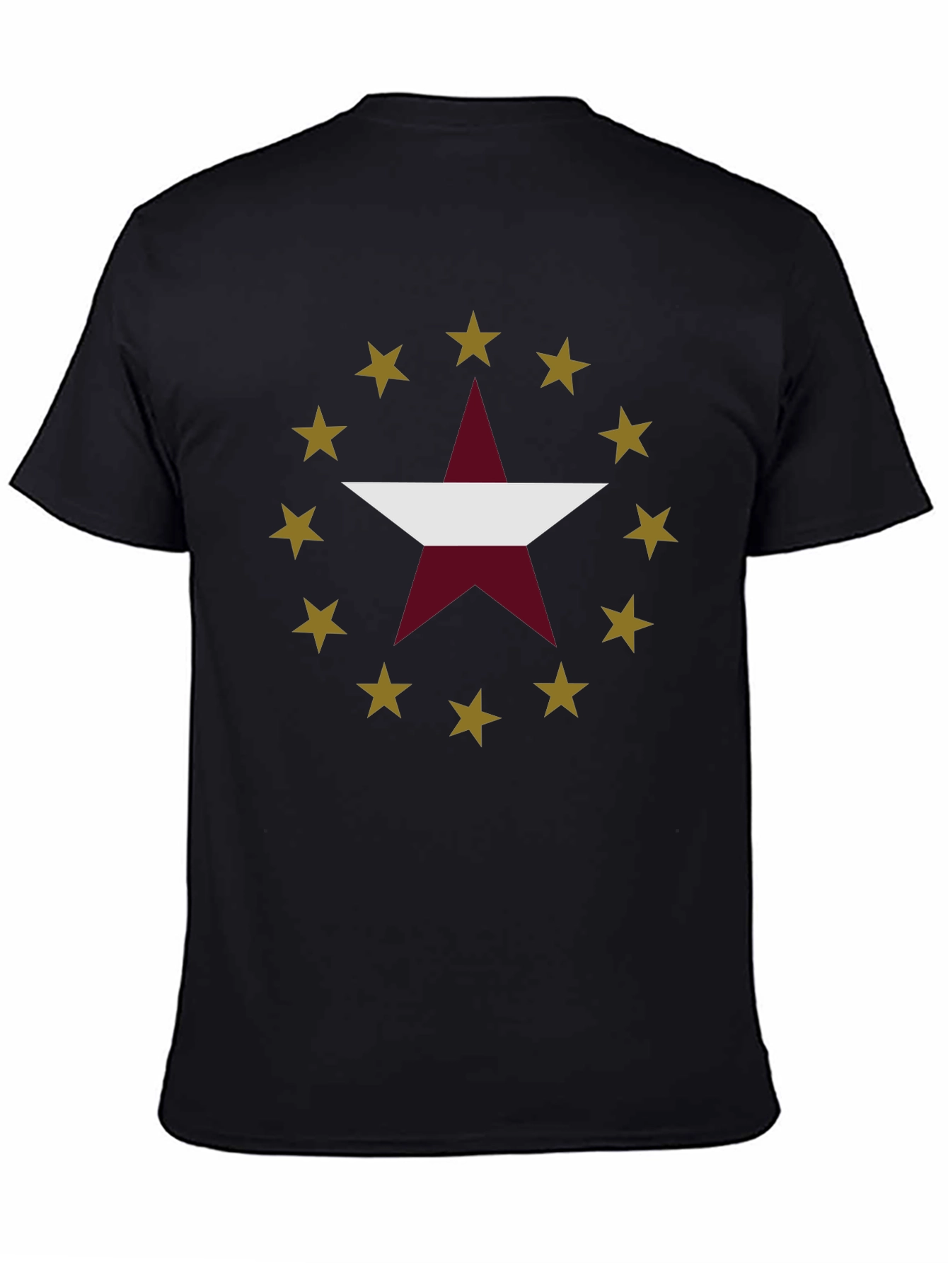 Star Design Black T-Shirt