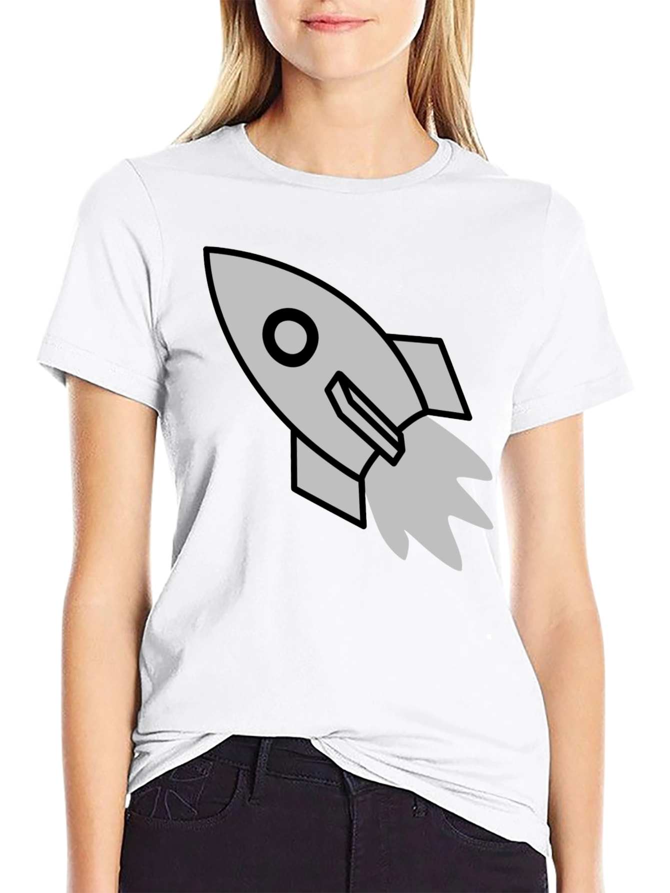 Rocket Graphic Black T-Shirt