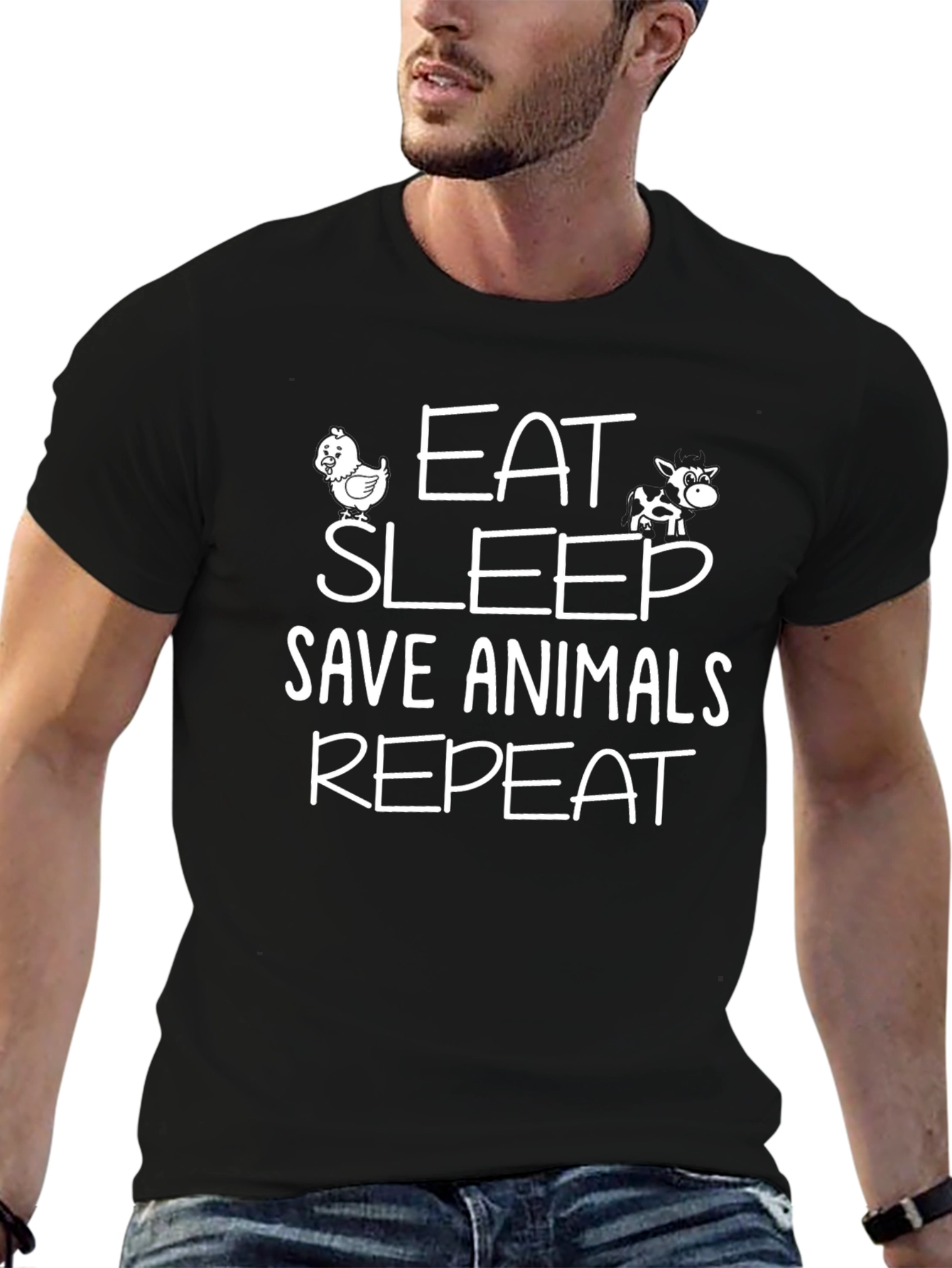 Eat Sleep Save Animals Repeat T-Shirt
