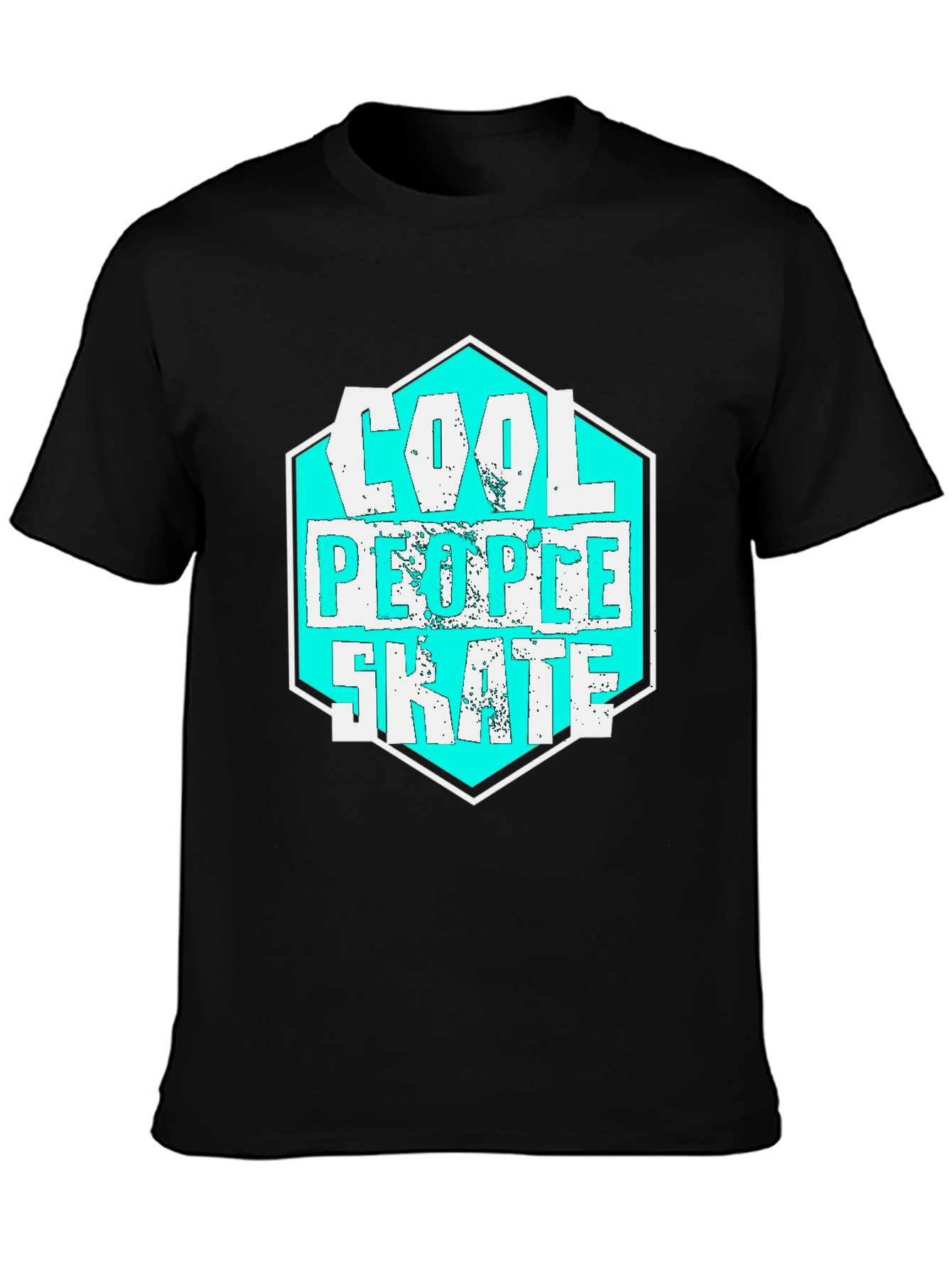 Cool People Skate T-Shirt - Black Cotton Tee