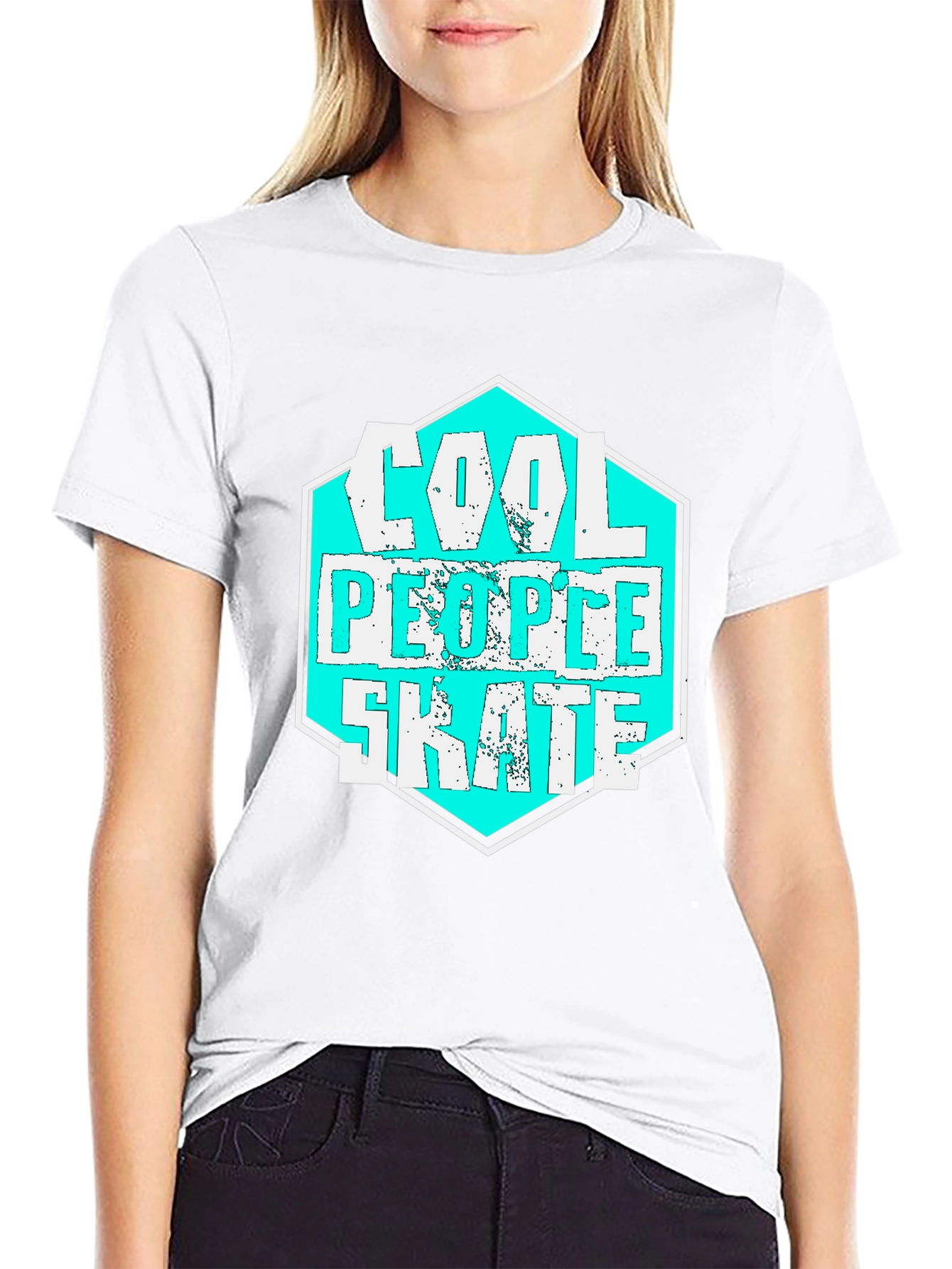 Cool People Skate T-Shirt - Black Cotton Tee