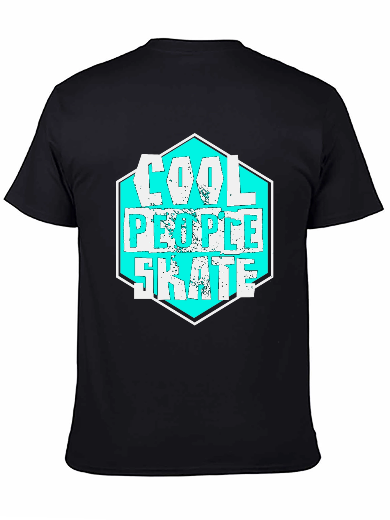 Cool People Skate T-Shirt - Black Cotton Tee