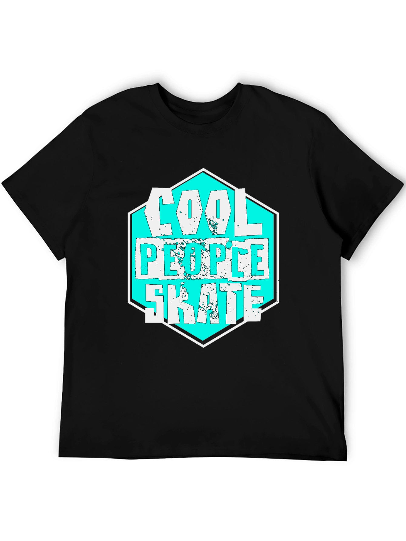 Cool People Skate T-Shirt - Black Cotton Tee