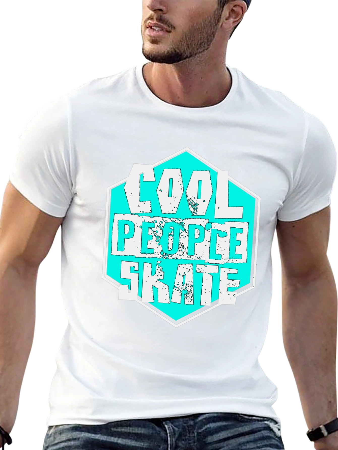 Cool People Skate T-Shirt - Black Cotton Tee