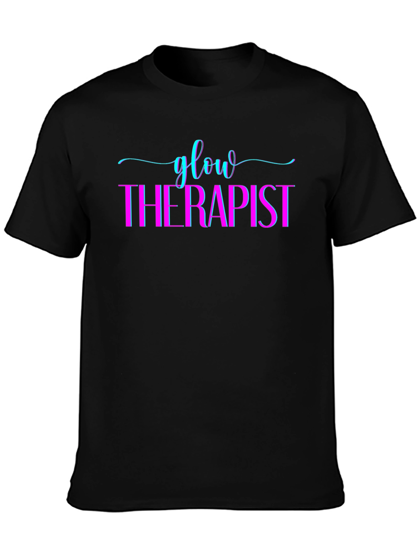 Glow Therapist Graphic Black T-Shirt