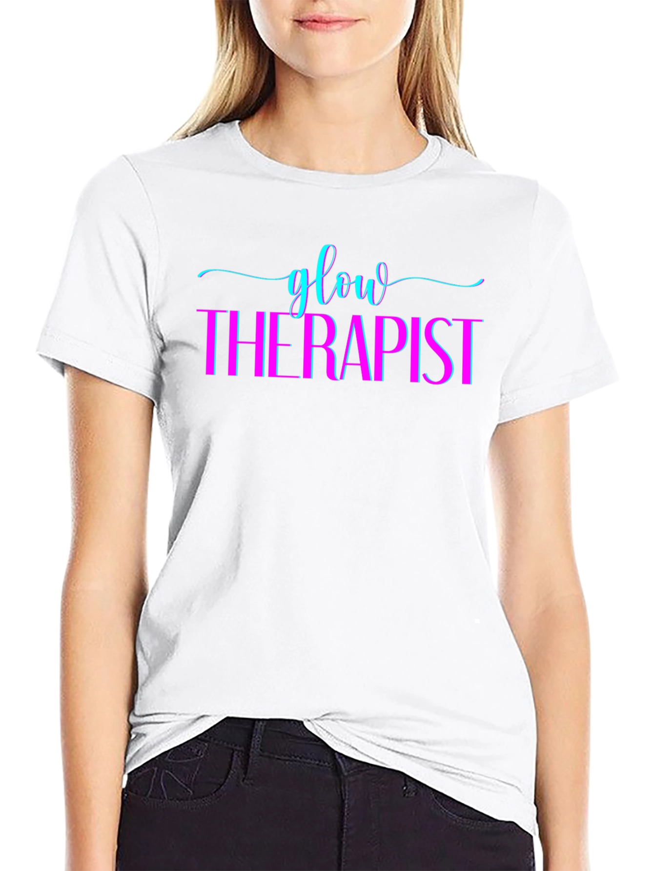 Glow Therapist Graphic Black T-Shirt