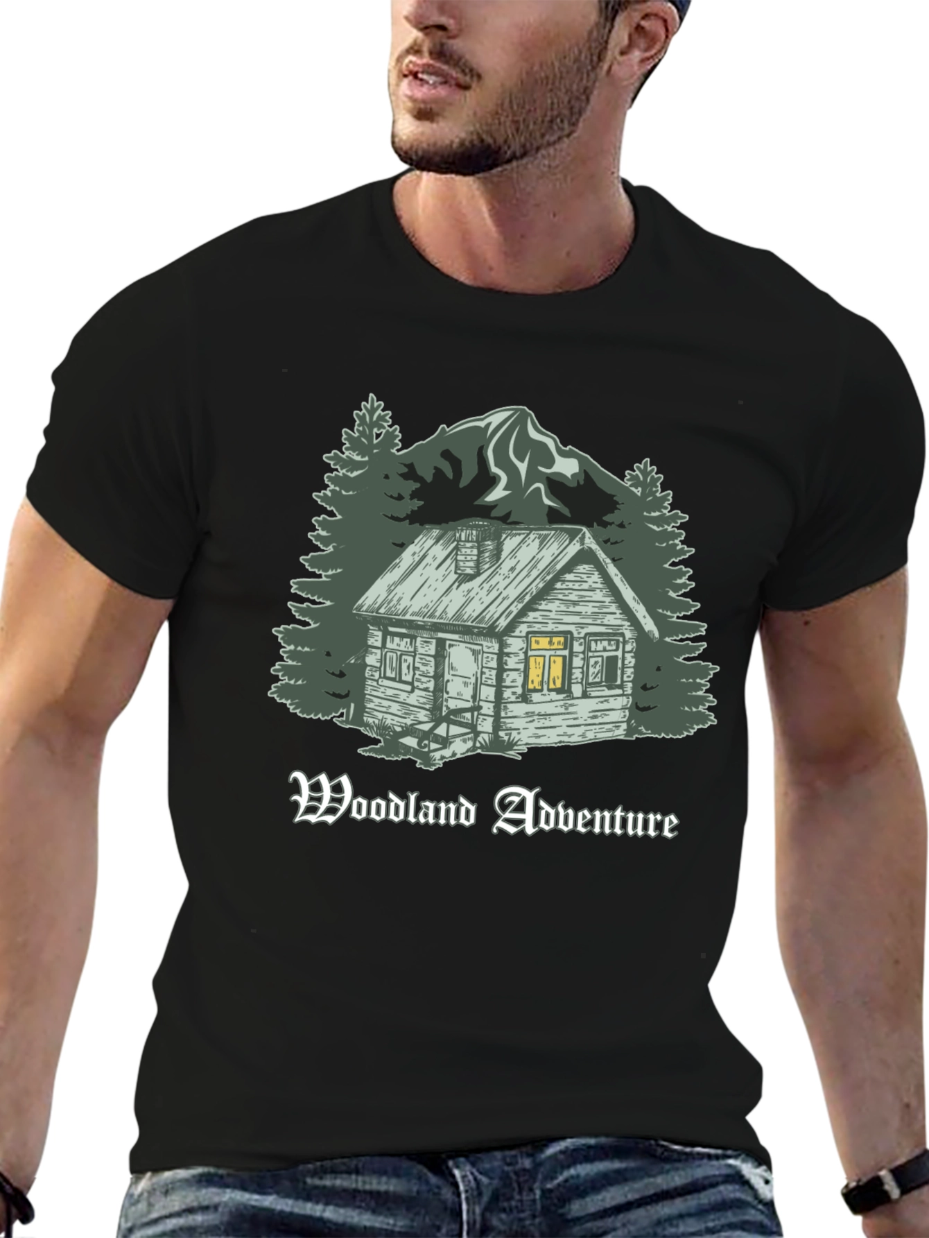 Woodland Adventure Cabin Graphic T-Shirt