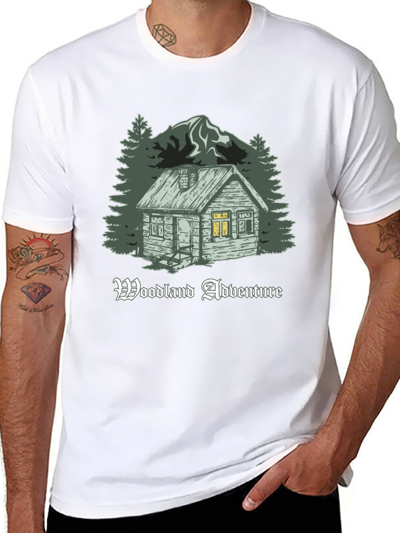 Woodland Adventure Cabin Graphic T-Shirt